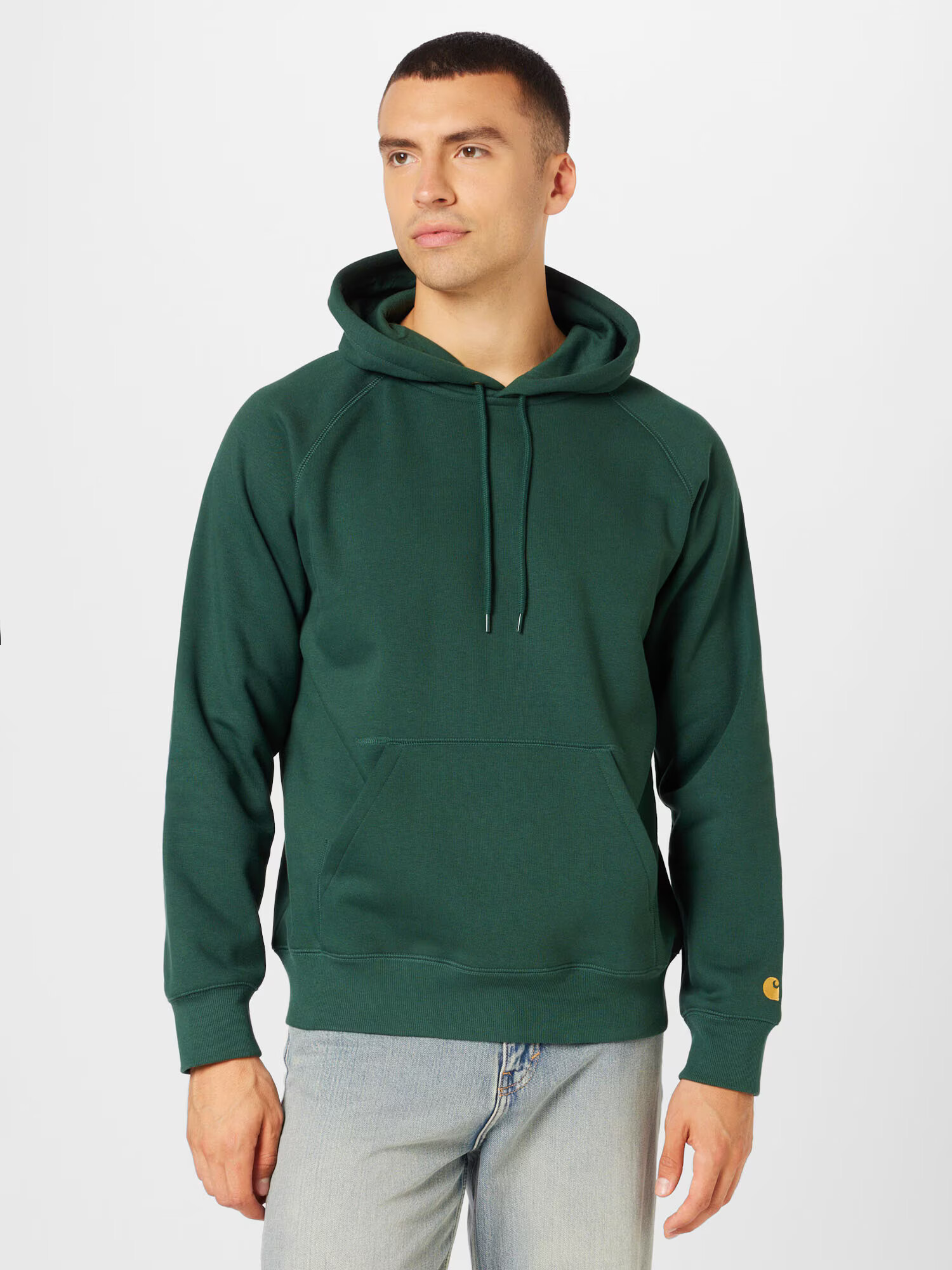 Carhartt WIP Bluză de molton 'Chase' verde închis - Pled.ro