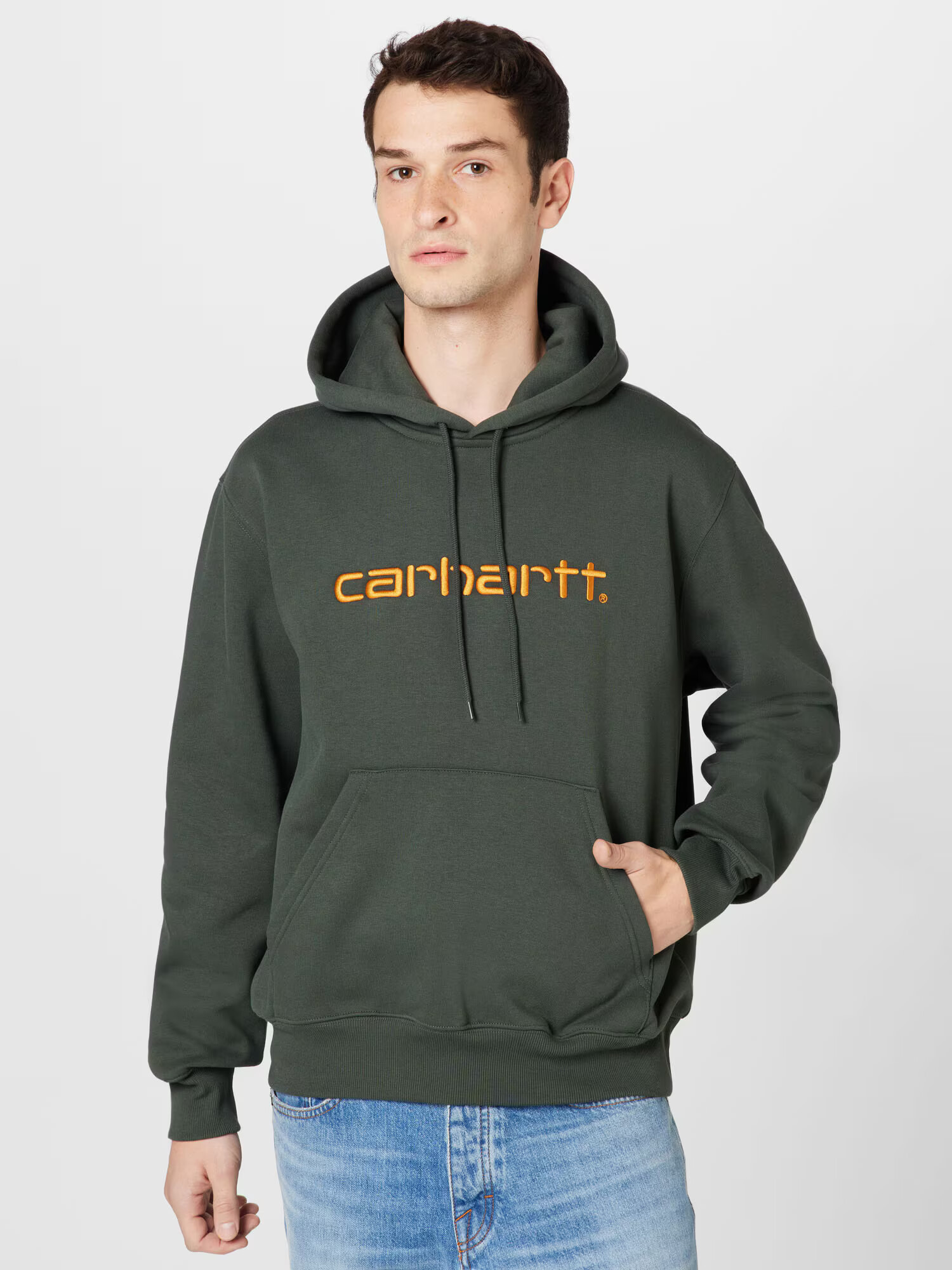 Carhartt WIP Bluză de molton galben auriu / gri închis - Pled.ro