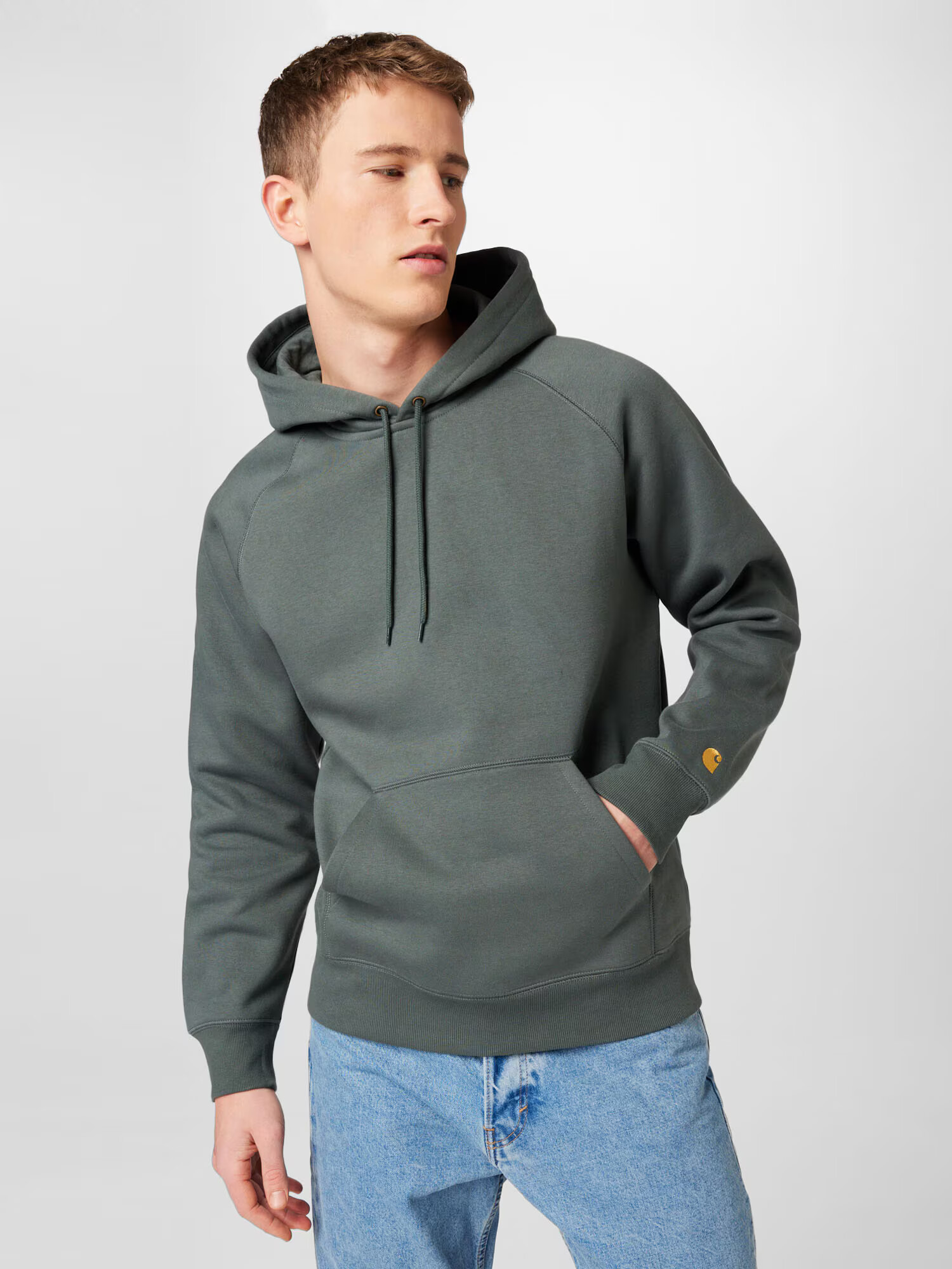 Carhartt WIP Bluză de molton gri închis - Pled.ro