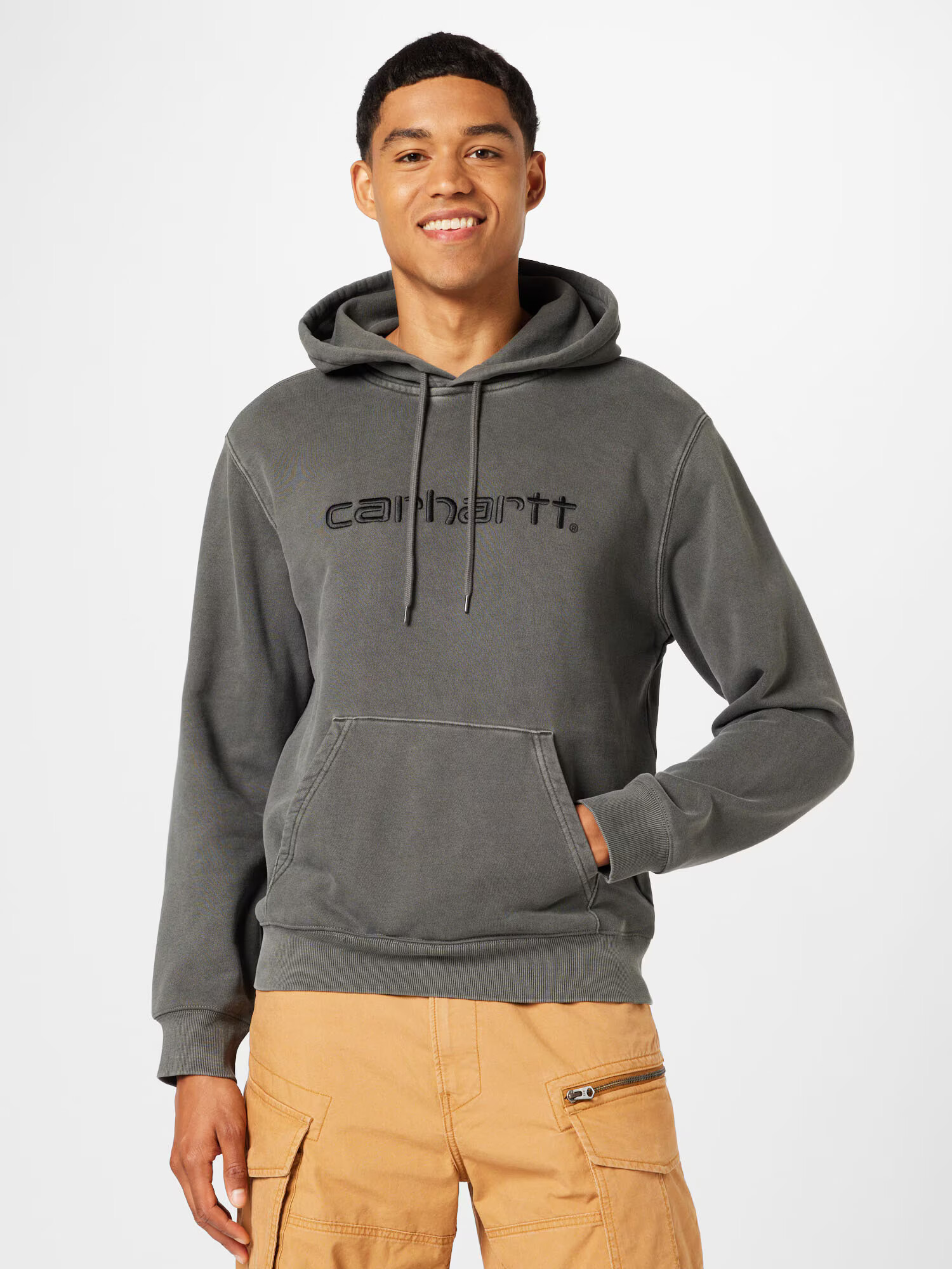 Carhartt WIP Bluză de molton gri metalic / negru - Pled.ro