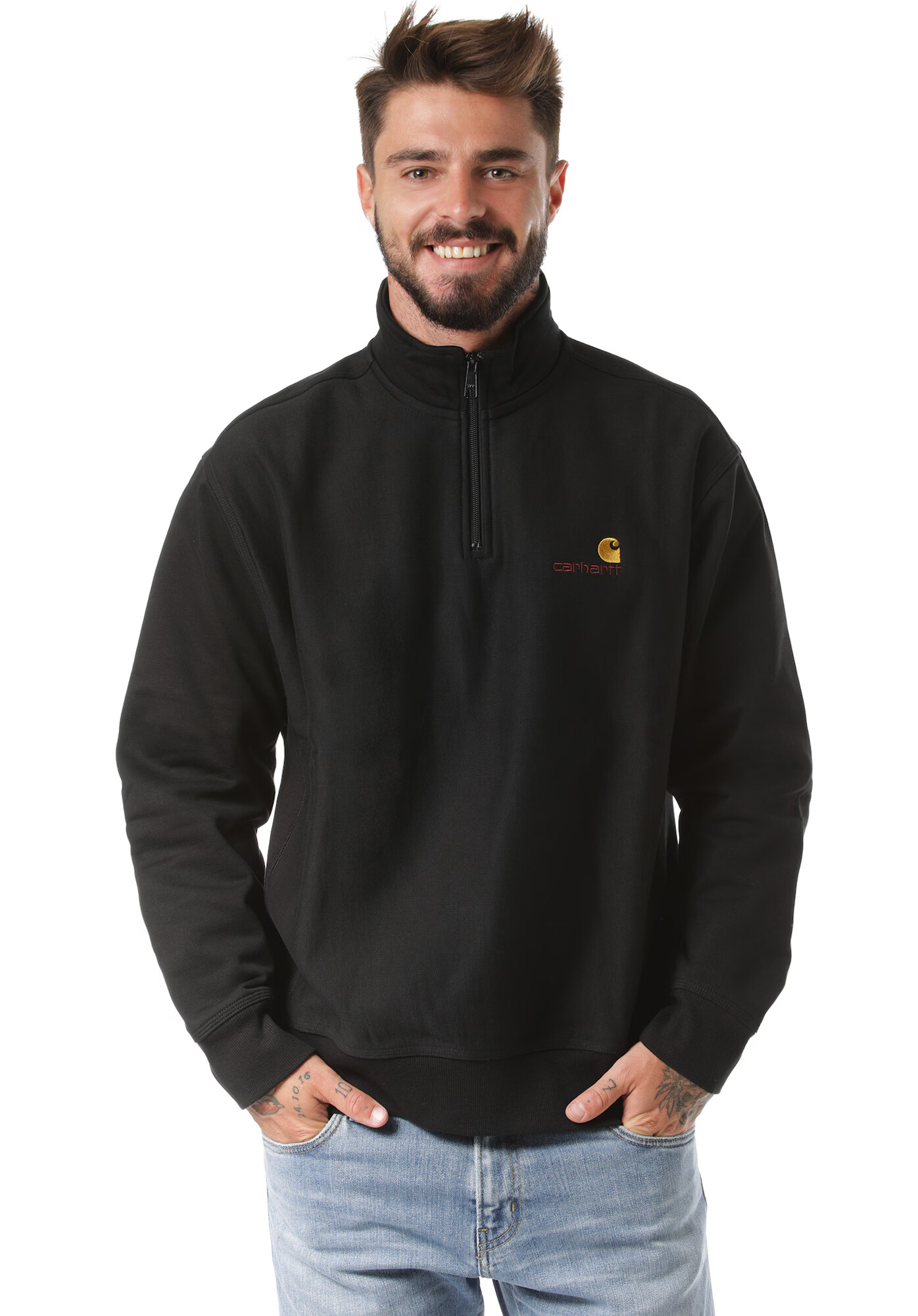 Carhartt WIP Bluză de molton negru - Pled.ro