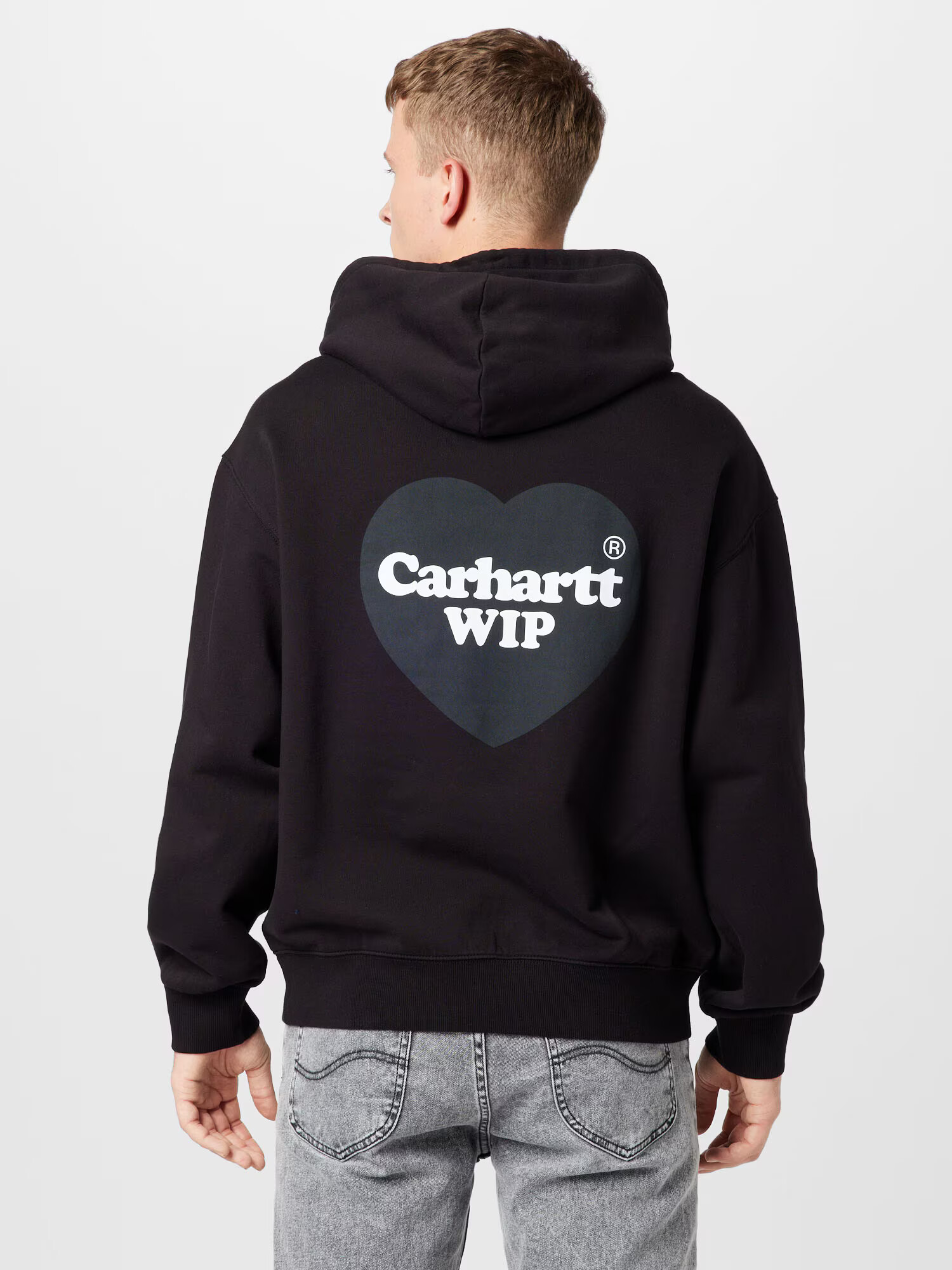 Carhartt WIP Bluză de molton negru / alb - Pled.ro