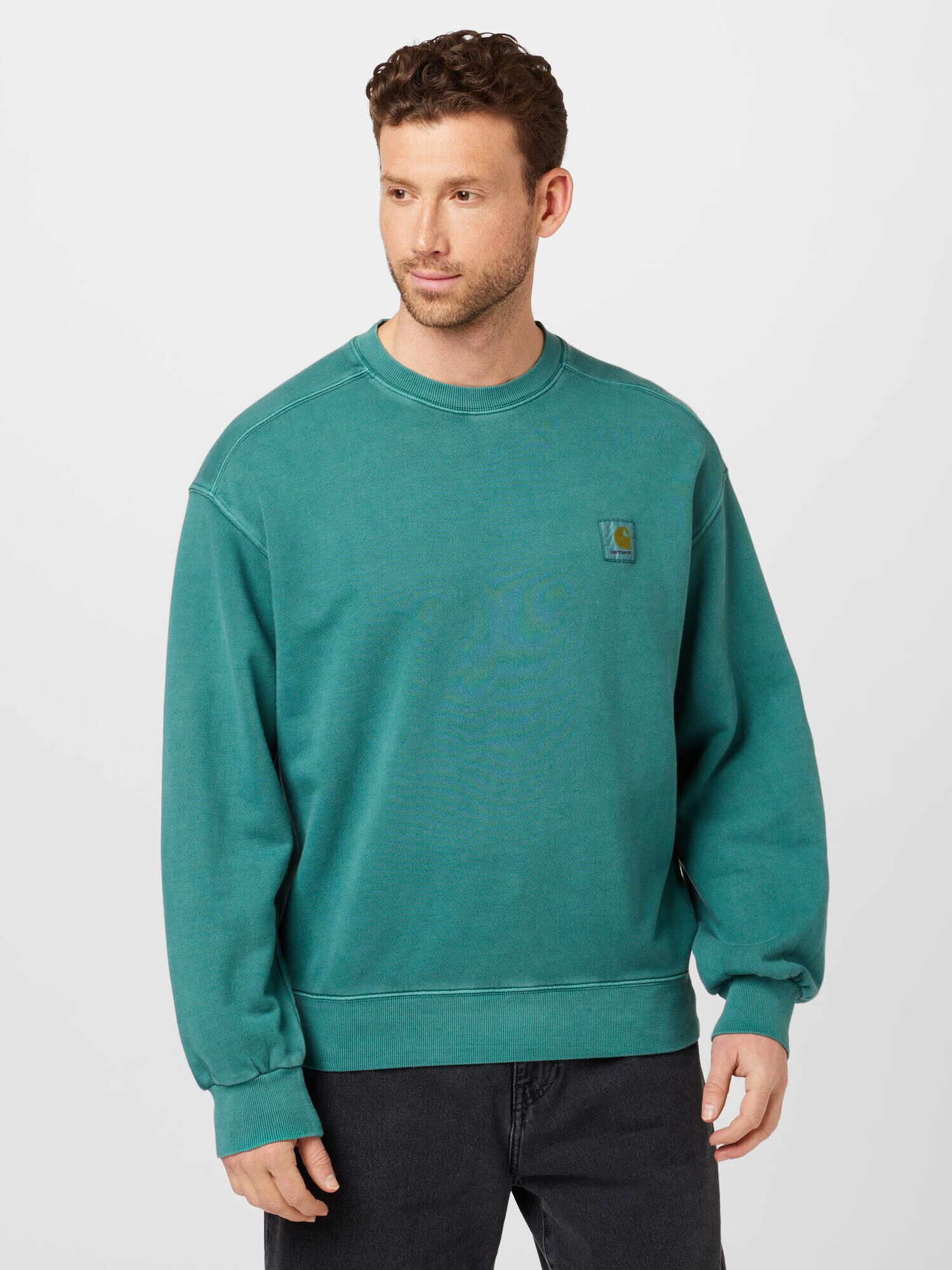 Carhartt WIP Bluză de molton 'Nelson' verde jad - Pled.ro