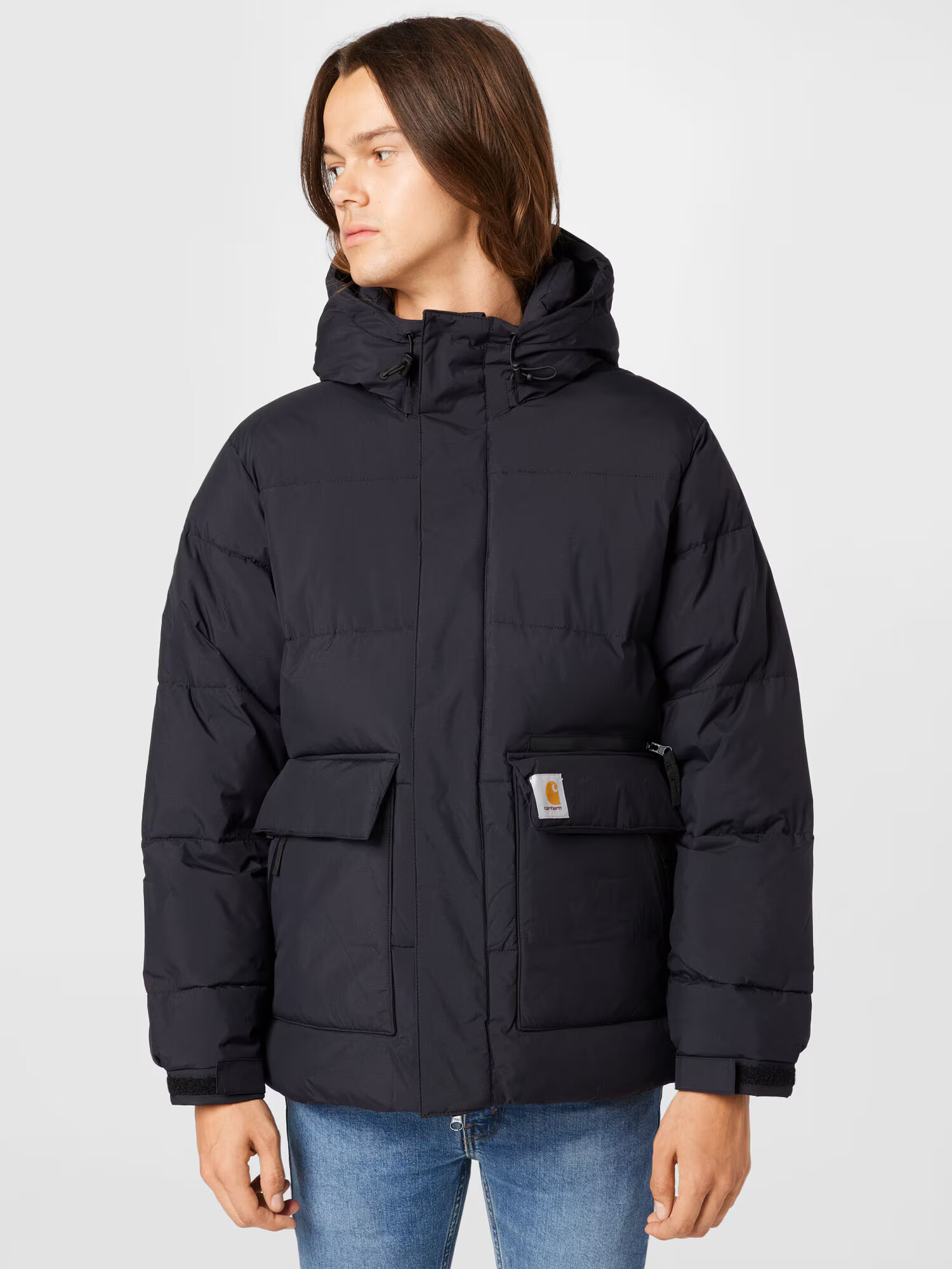 Carhartt WIP Geacă de iarnă 'Munro' portocaliu / negru / alb natural - Pled.ro