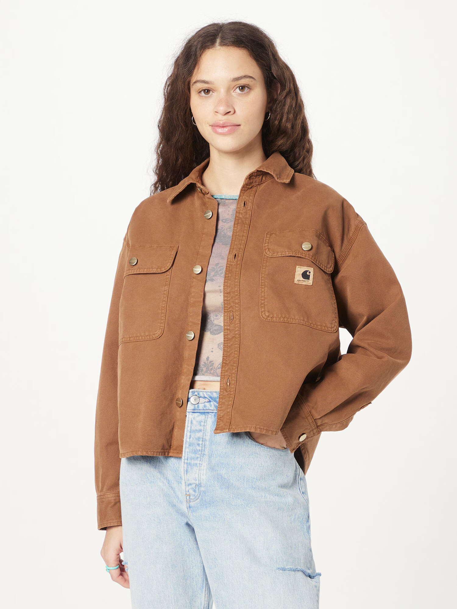 Carhartt WIP Geacă de primăvară-toamnă 'Amherst' maro deschis - Pled.ro