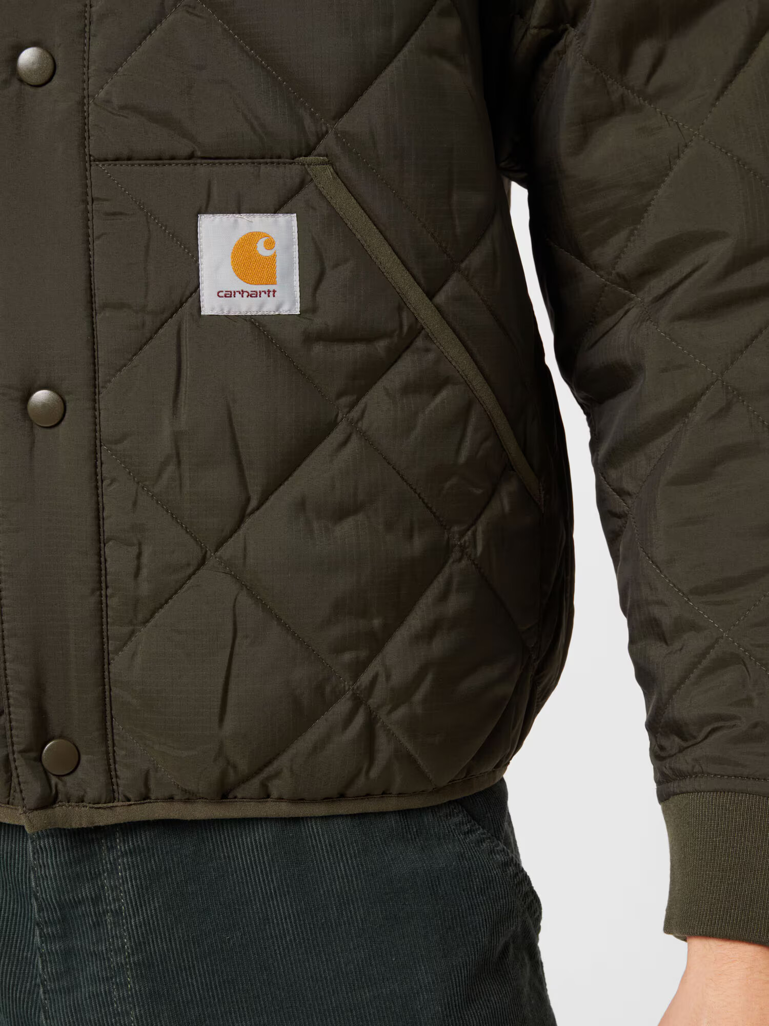 Carhartt WIP Geacă de primăvară-toamnă 'Barrow Liner' verde închis - Pled.ro