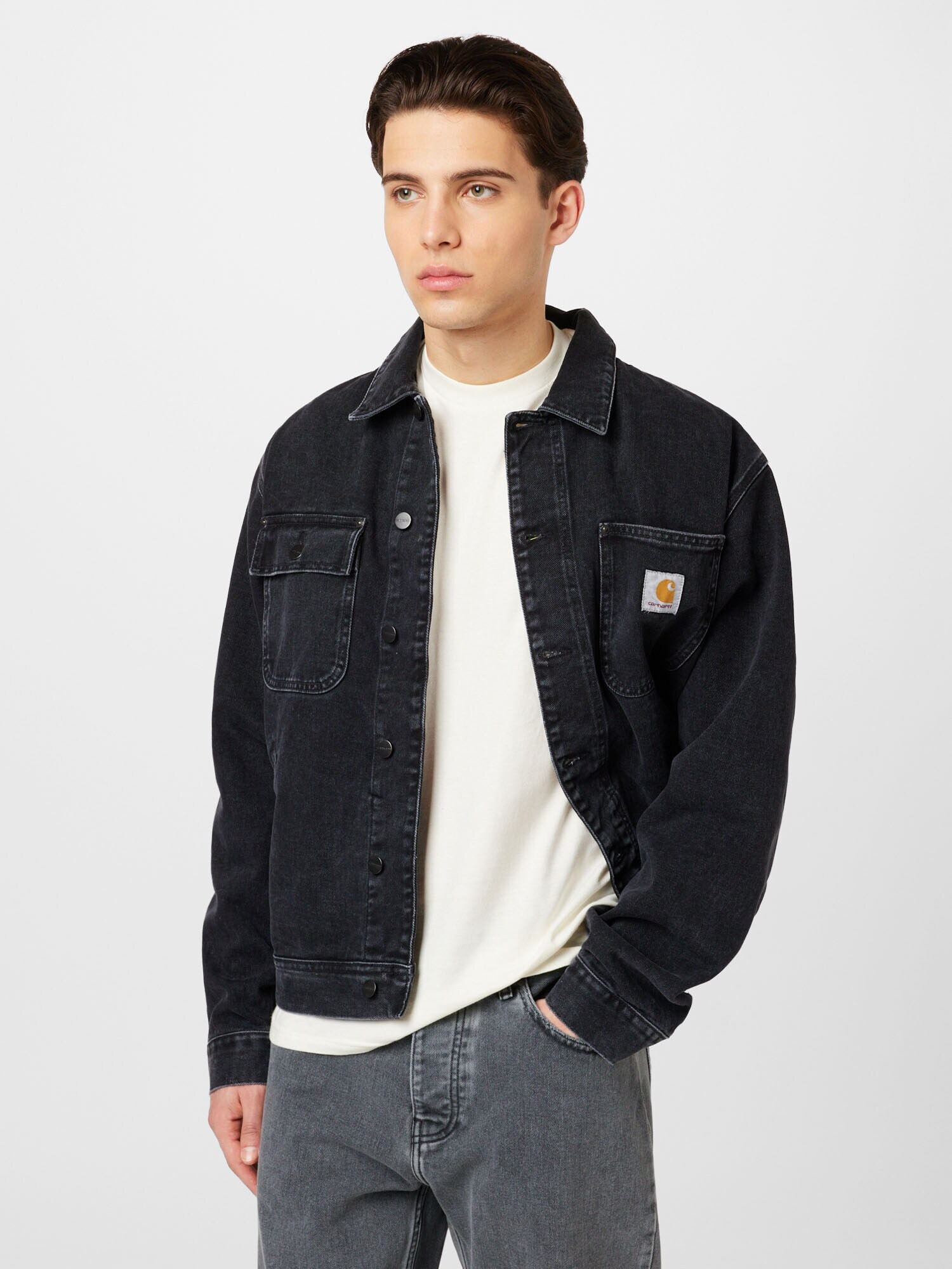 Carhartt WIP Geacă de primăvară-toamnă 'Saledo' negru - Pled.ro