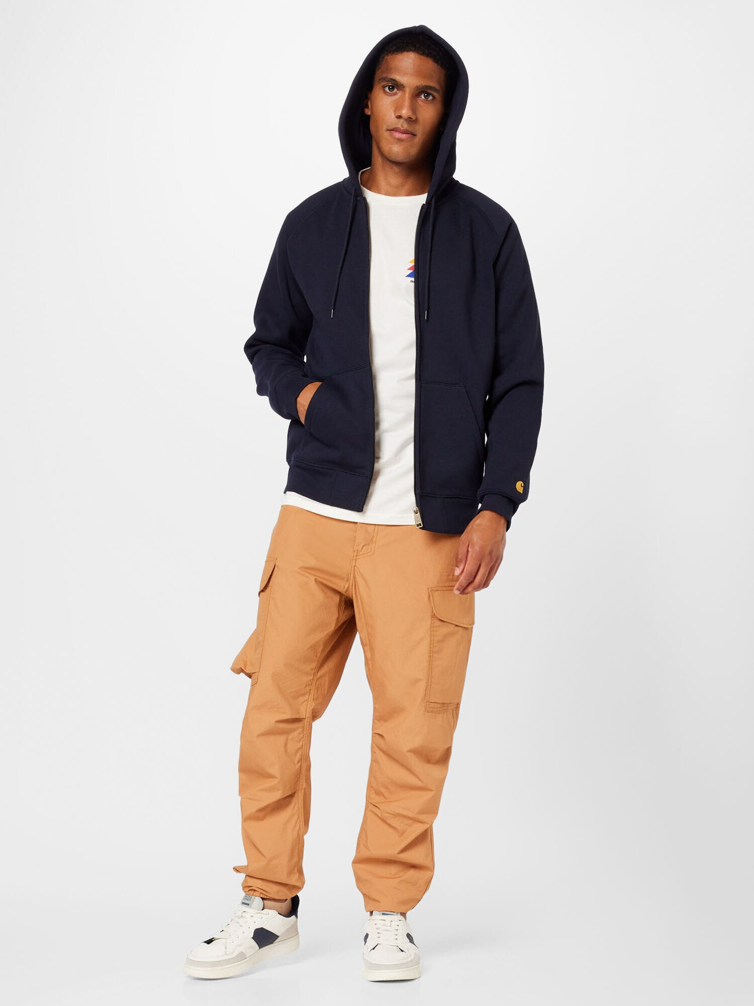 Carhartt WIP Hanorac 'Chase' bleumarin / galben auriu - Pled.ro