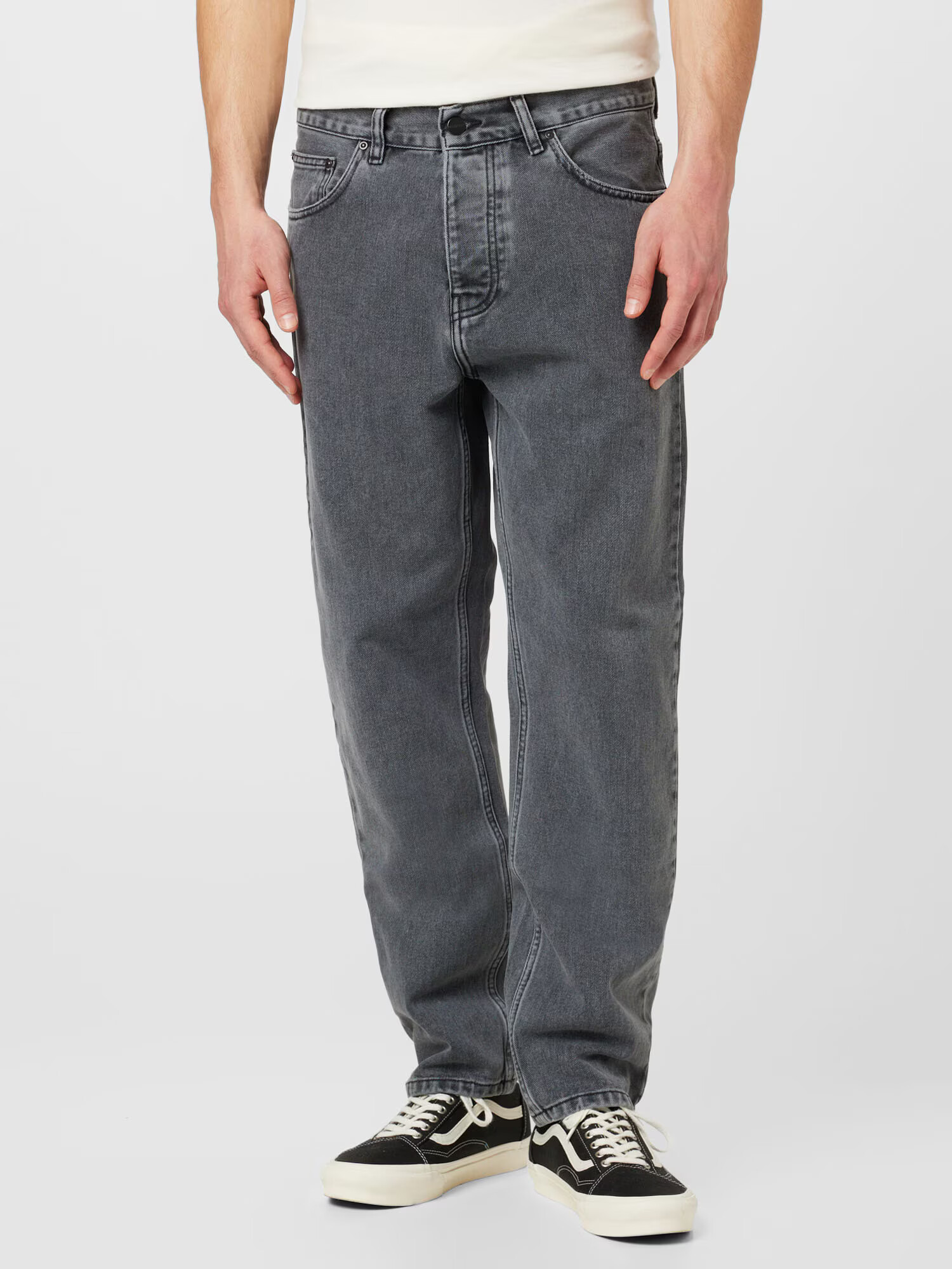 Carhartt WIP Jeans 'Newel' gri denim - Pled.ro