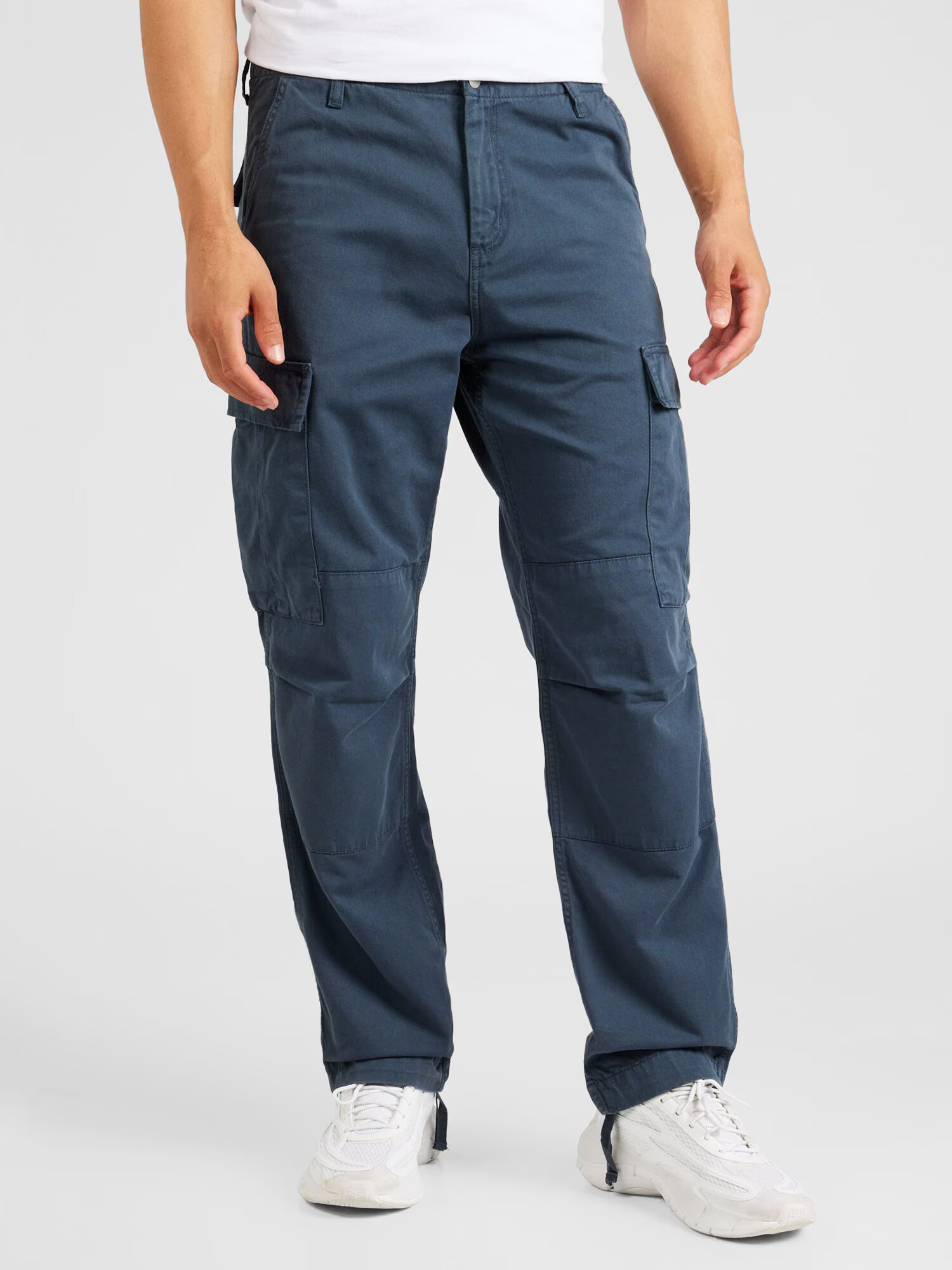 Carhartt WIP Pantaloni cu buzunare albastru fumuriu - Pled.ro