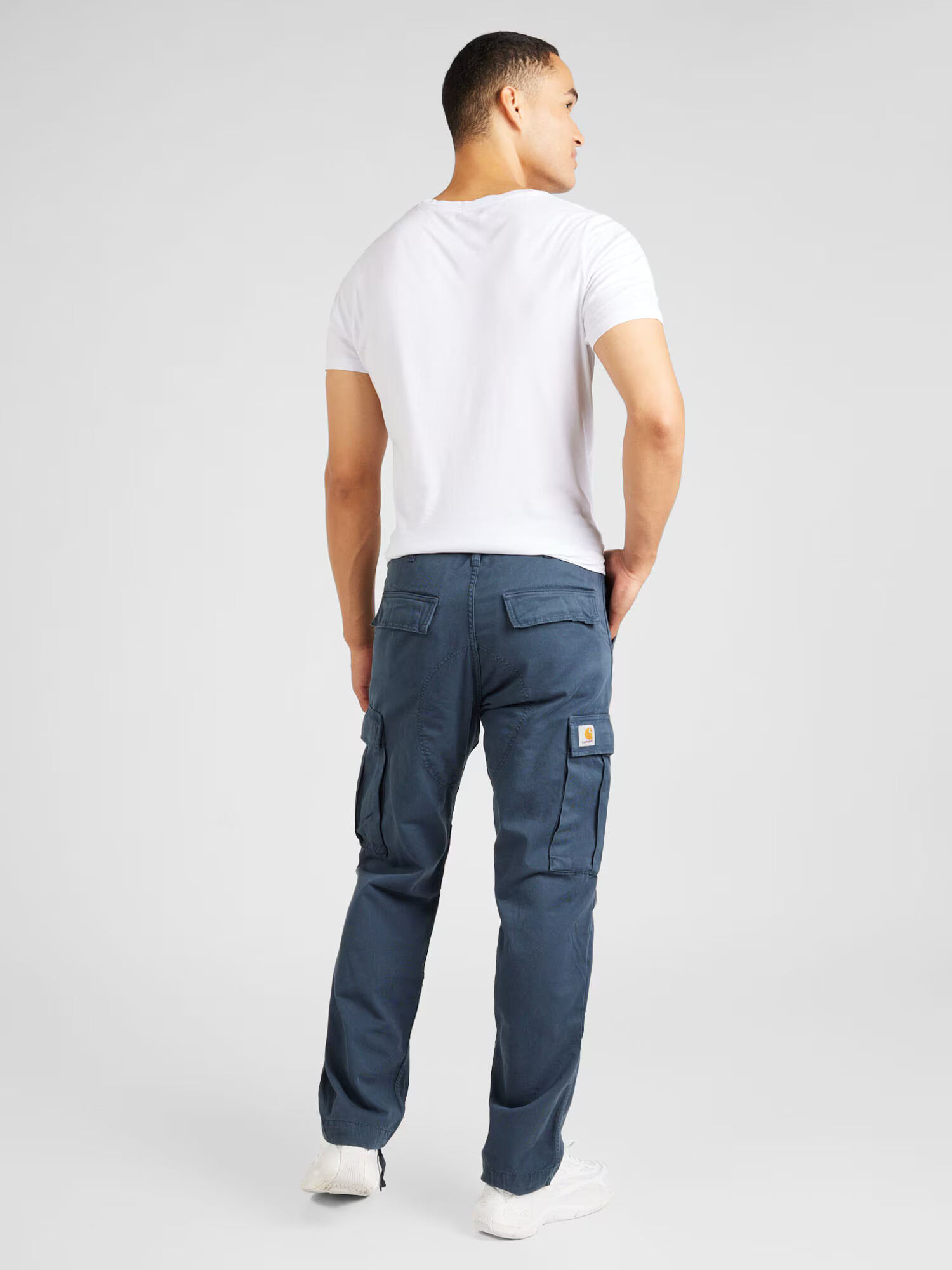 Carhartt WIP Pantaloni cu buzunare albastru fumuriu - Pled.ro