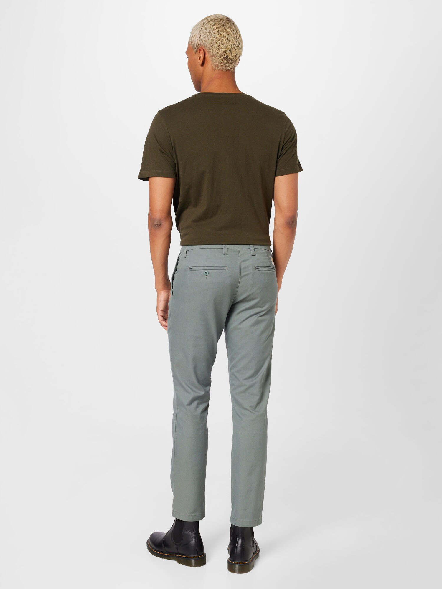 Carhartt WIP Pantaloni eleganți 'Rebel' galben închis / verde jad / alb murdar - Pled.ro