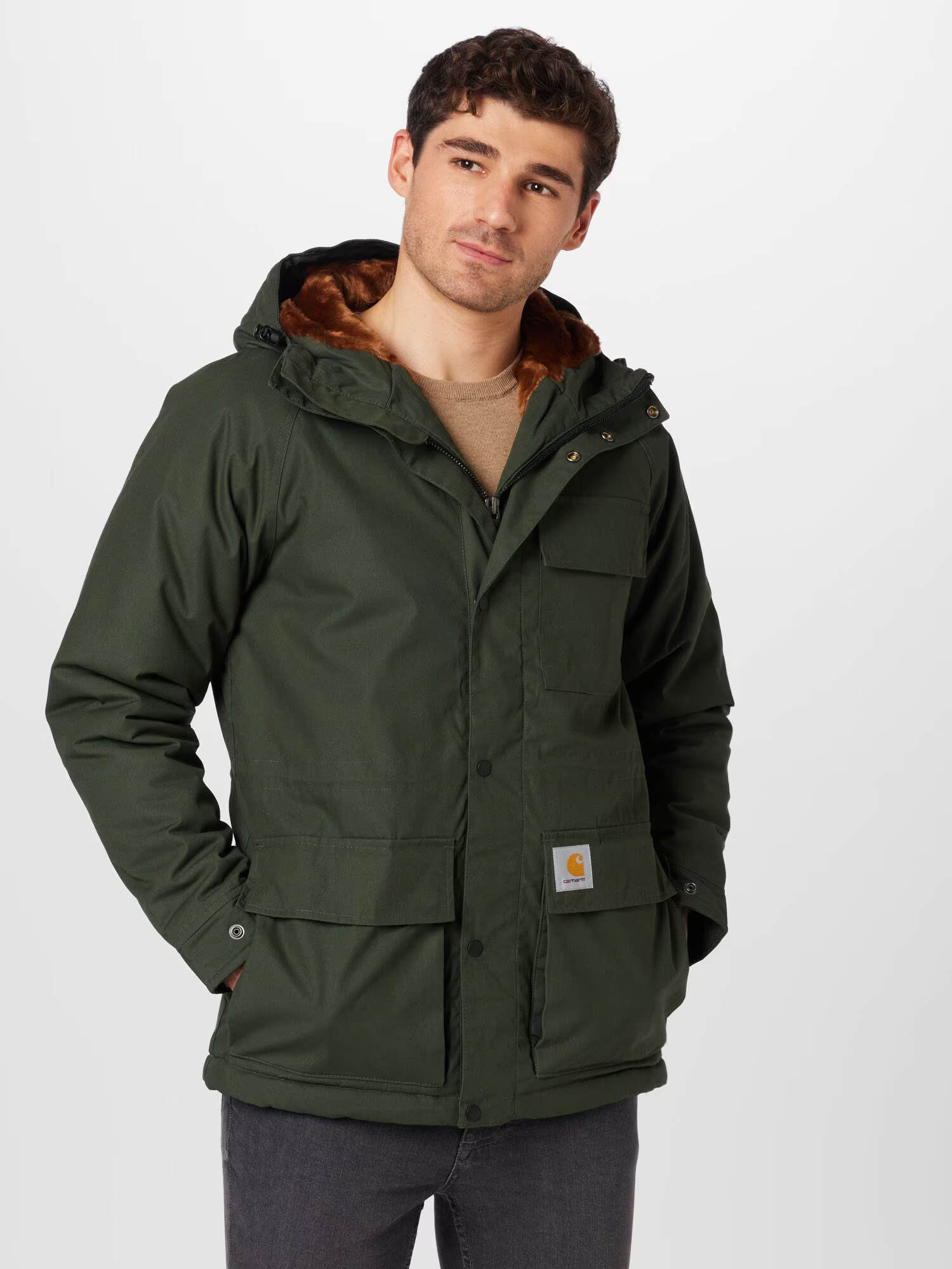 Carhartt WIP Parka de primăvară-toamnă verde închis - Pled.ro