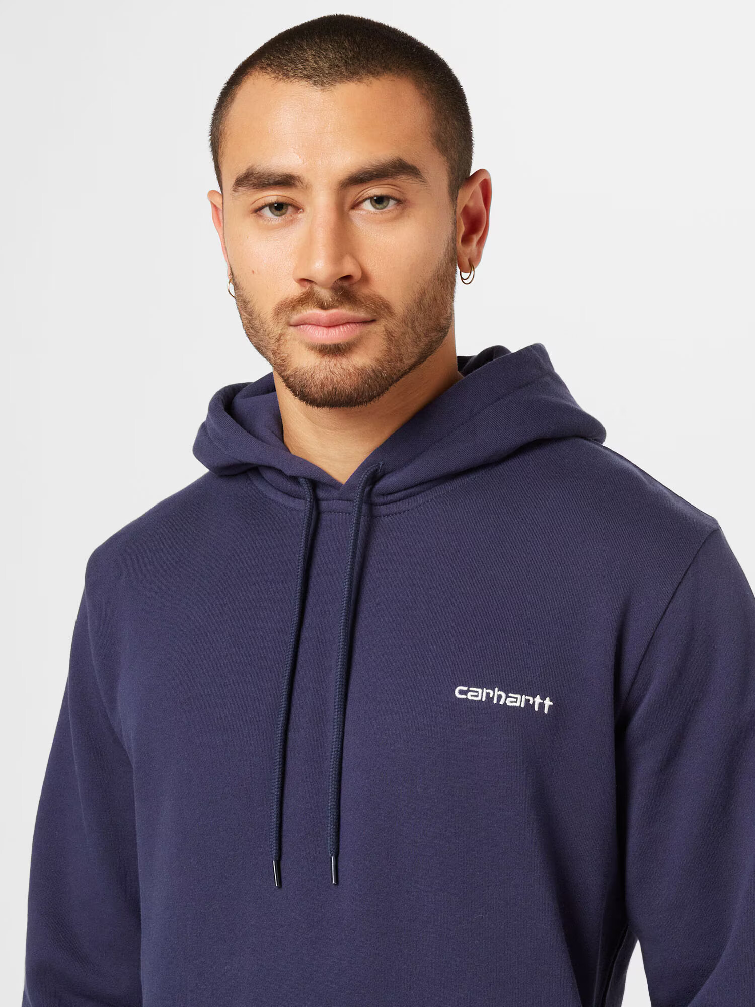 Carhartt WIP Bluză de molton albastru ultramarin / alb - Pled.ro