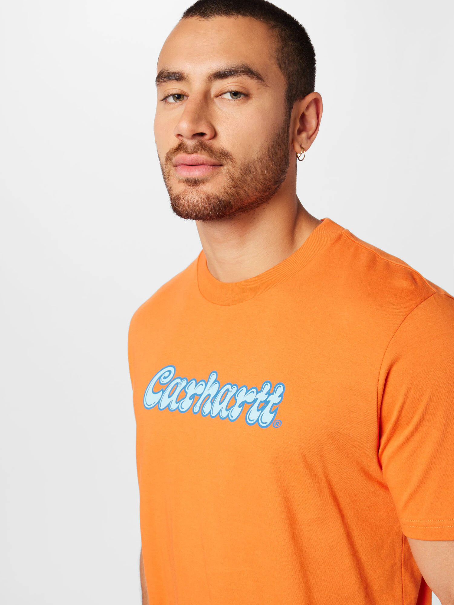 Carhartt WIP Tricou azur / albastru regal / portocaliu - Pled.ro