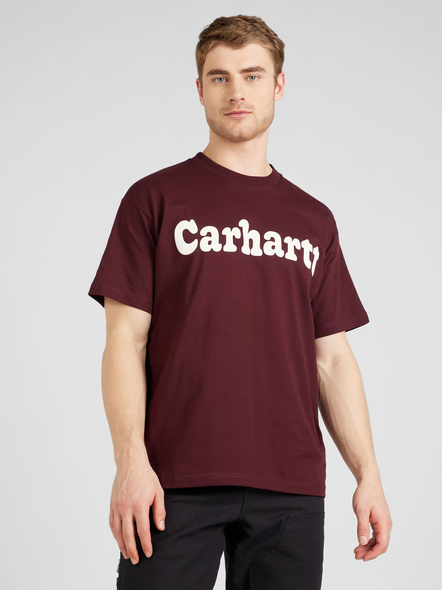 Carhartt WIP Tricou 'Bubbles' roșu vin / alb - Pled.ro