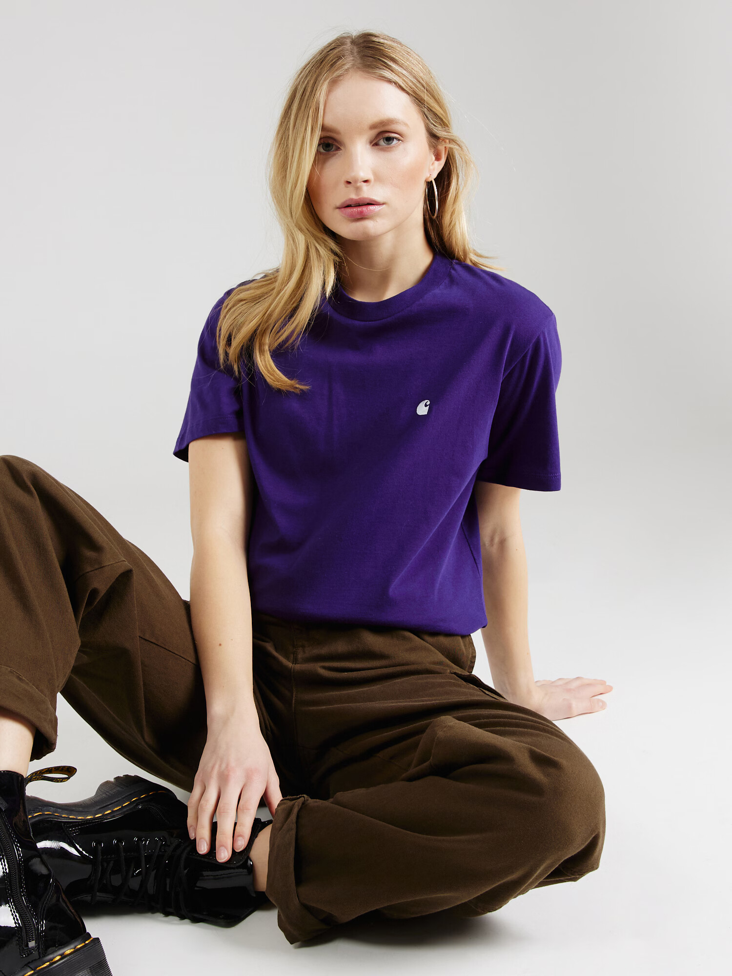 Carhartt WIP Tricou 'Casey' albastru violet - Pled.ro