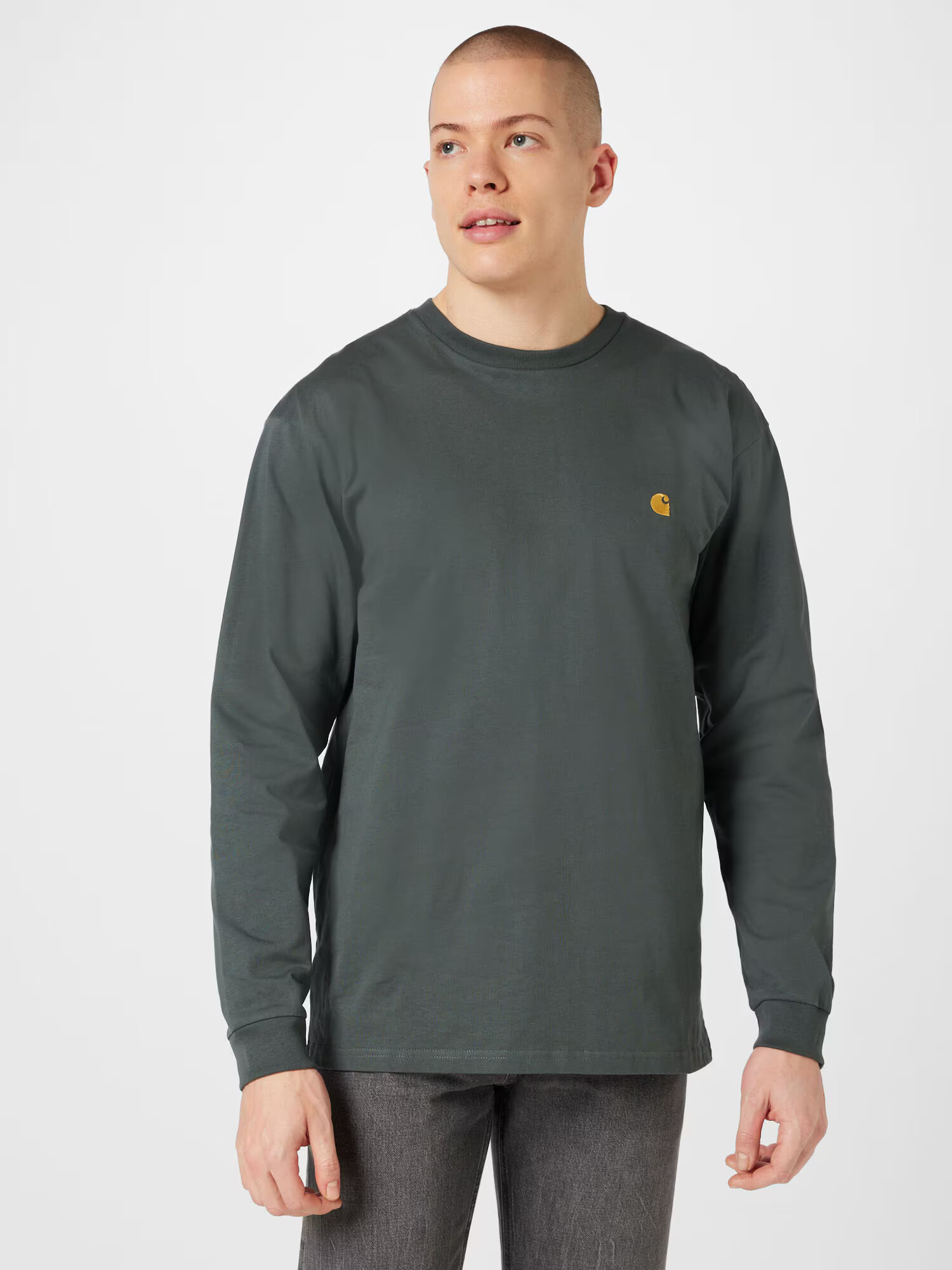 Carhartt WIP Tricou 'Chase' auriu / gri închis - Pled.ro