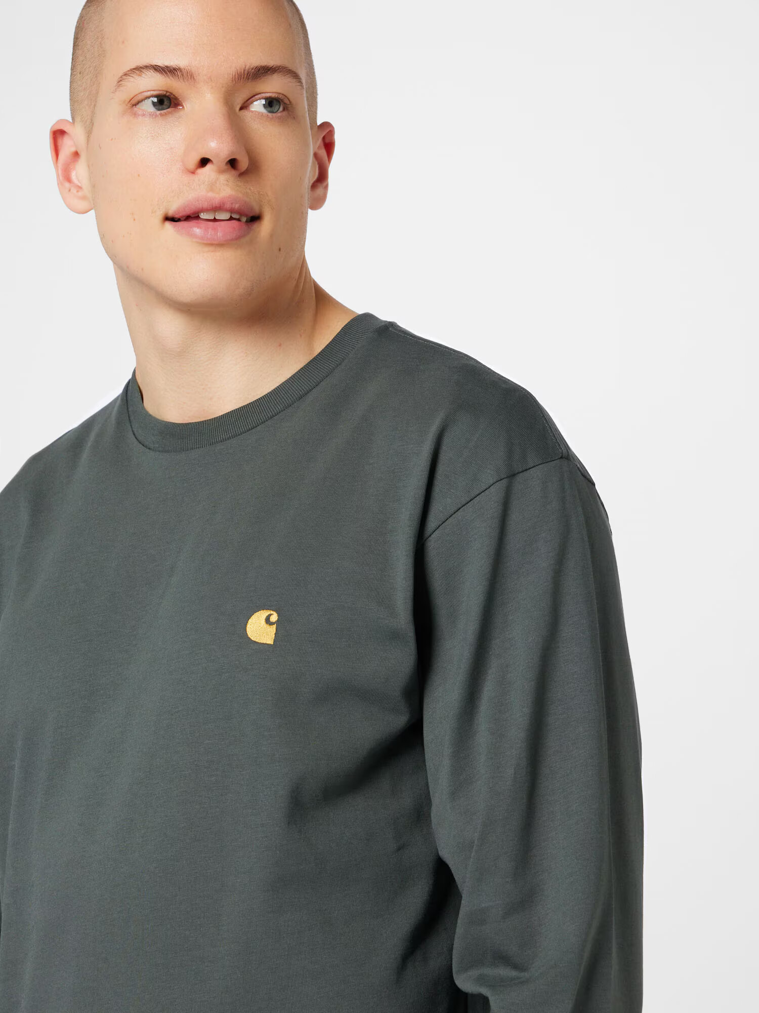 Carhartt WIP Tricou 'Chase' auriu / gri închis - Pled.ro