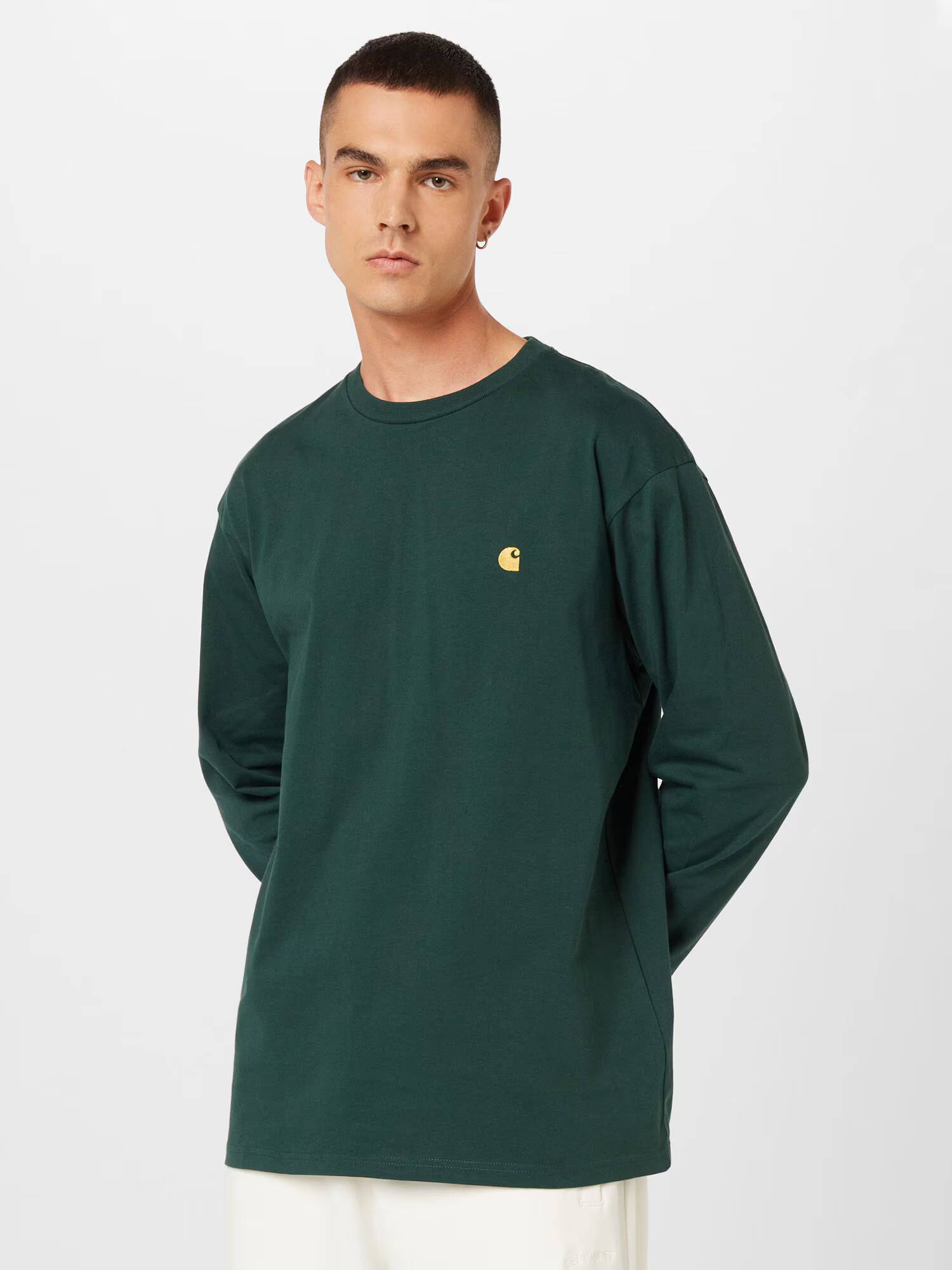 Carhartt WIP Tricou 'Chase' galben auriu / verde - Pled.ro