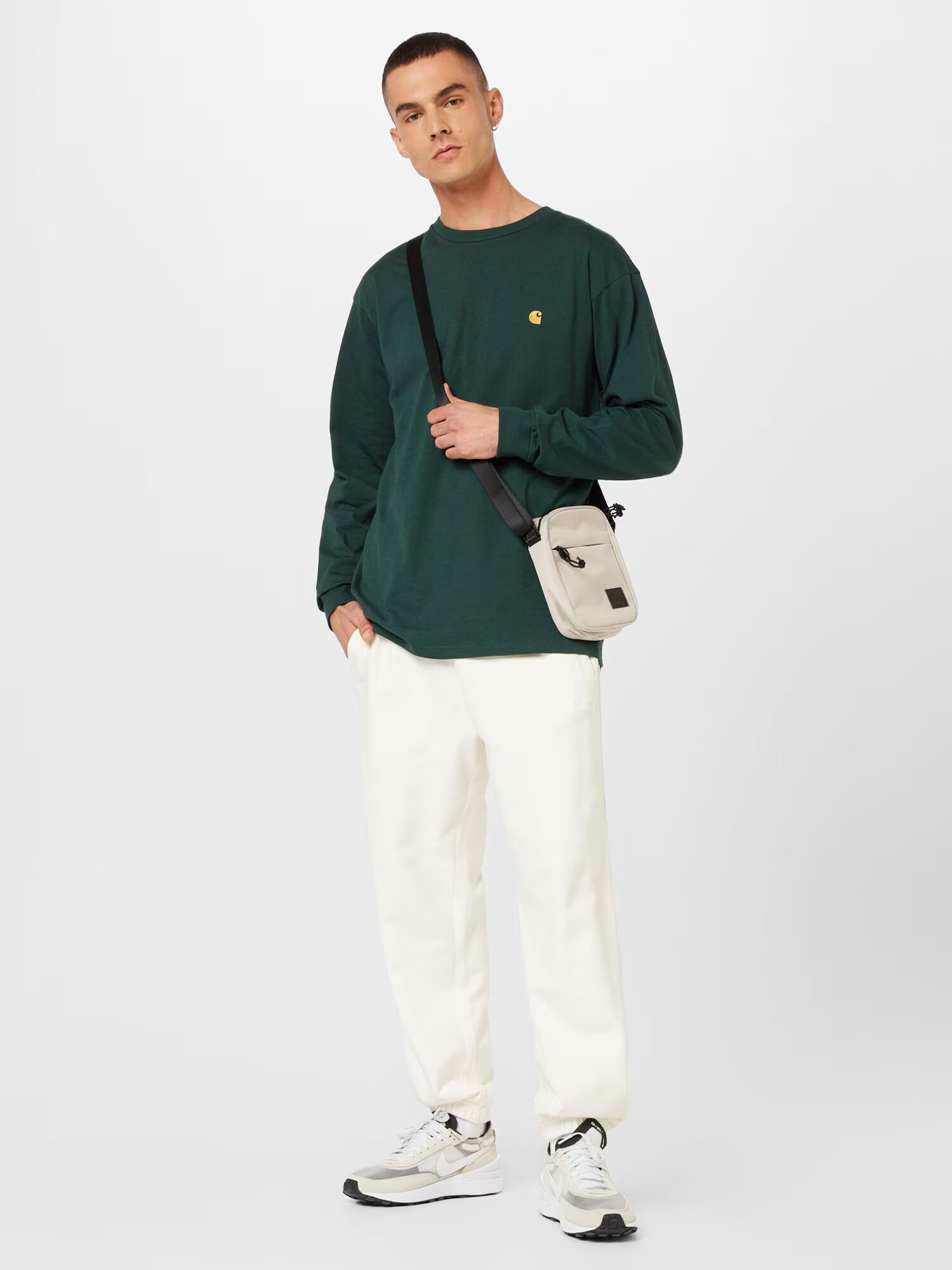 Carhartt WIP Tricou 'Chase' galben auriu / verde - Pled.ro