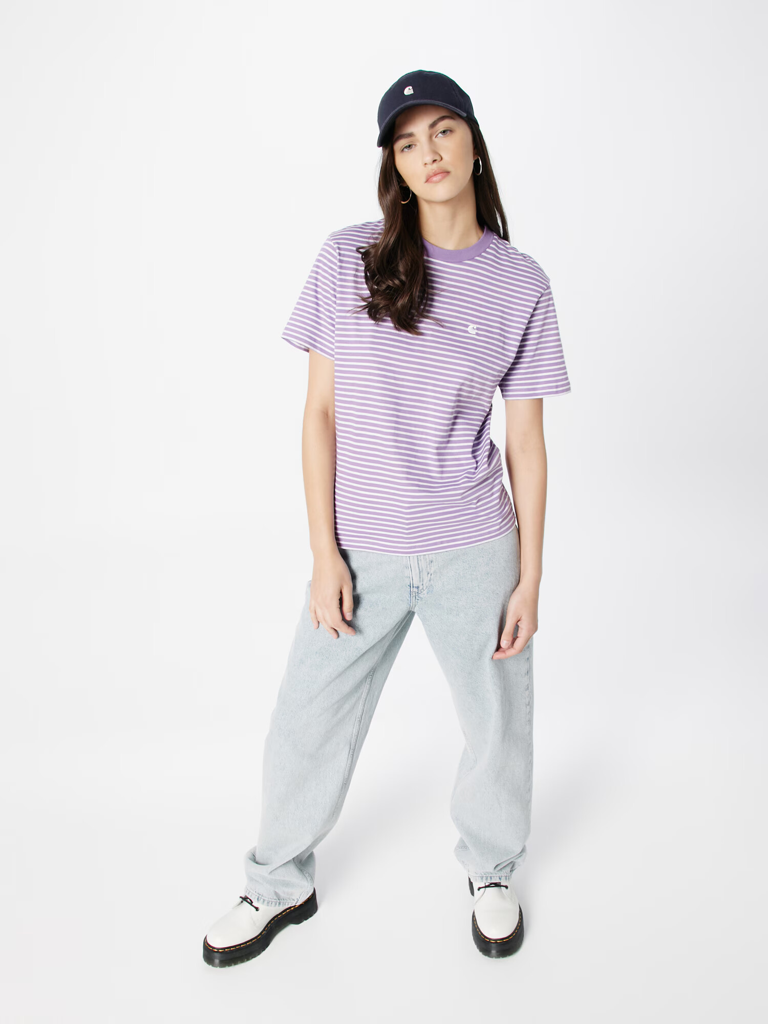 Carhartt WIP Tricou 'Coleen' mov deschis / alb - Pled.ro