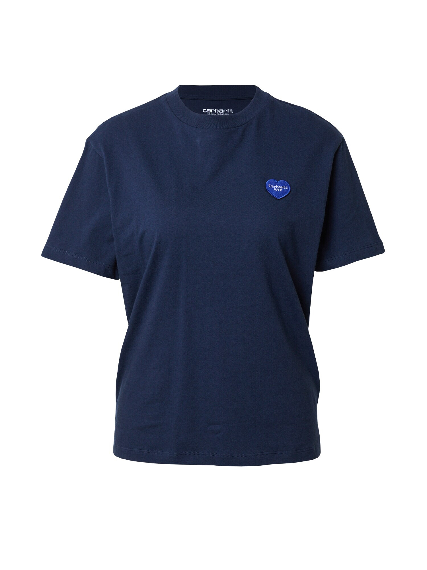 Carhartt WIP Tricou 'Double Heart' bleumarin / albastru închis / alb - Pled.ro