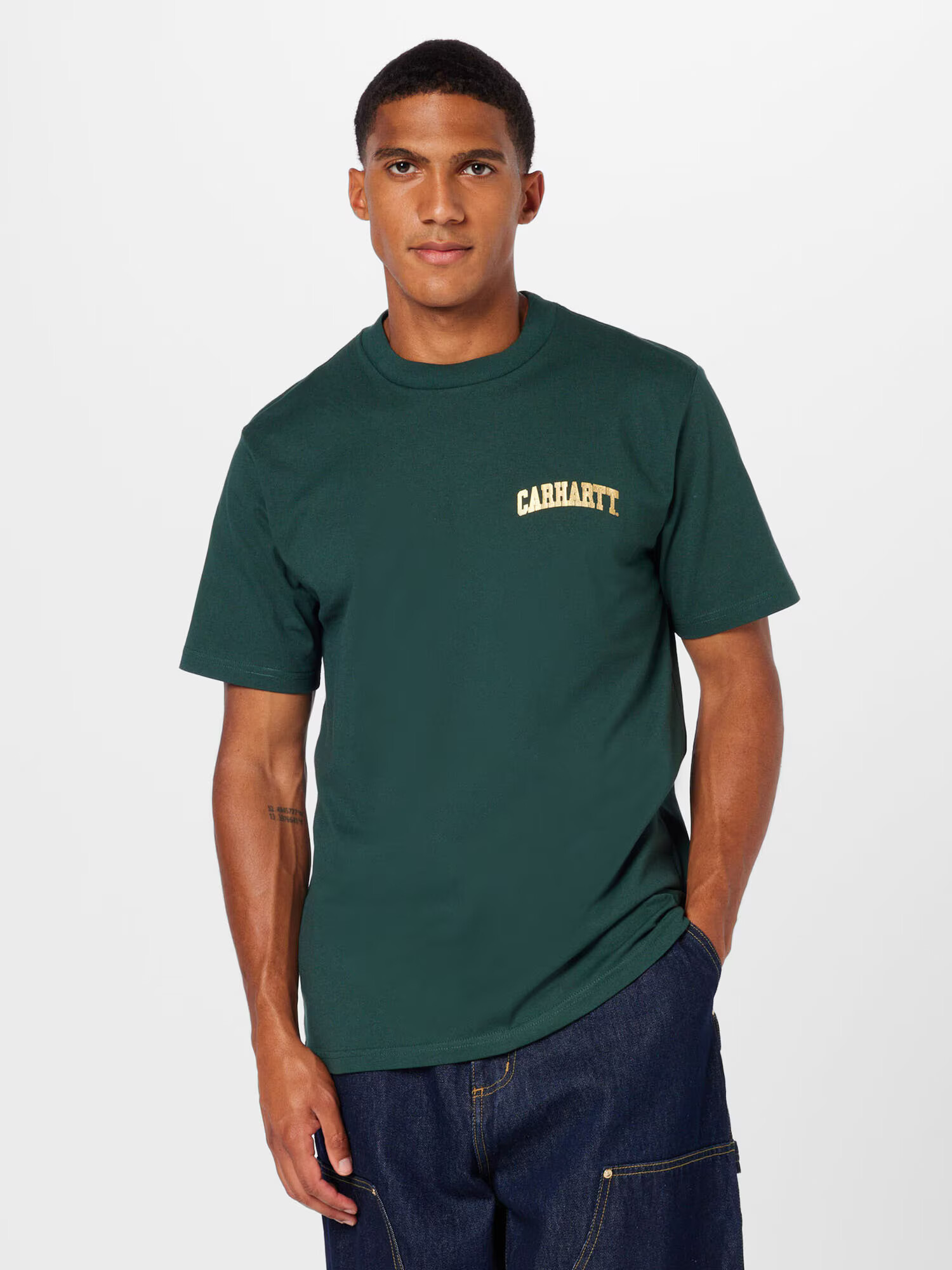 Carhartt WIP Tricou galben auriu / verde închis - Pled.ro