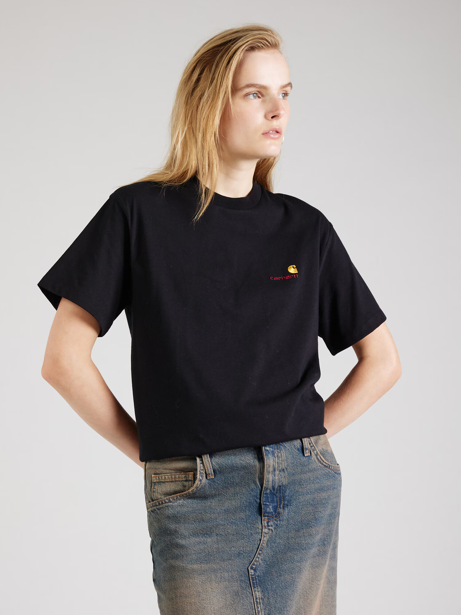 Carhartt WIP Tricou galben curry / roșu cireș / negru - Pled.ro