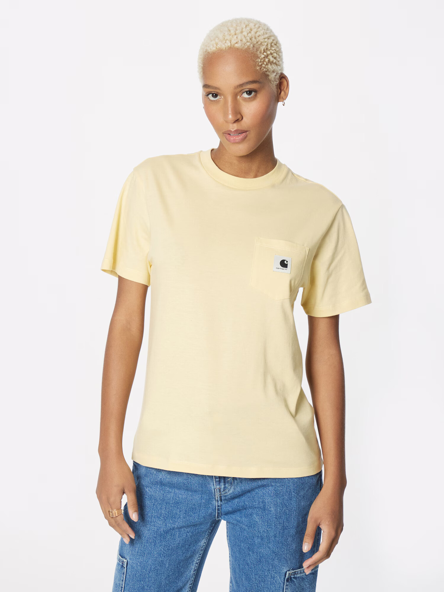 Carhartt WIP Tricou galben pastel - Pled.ro