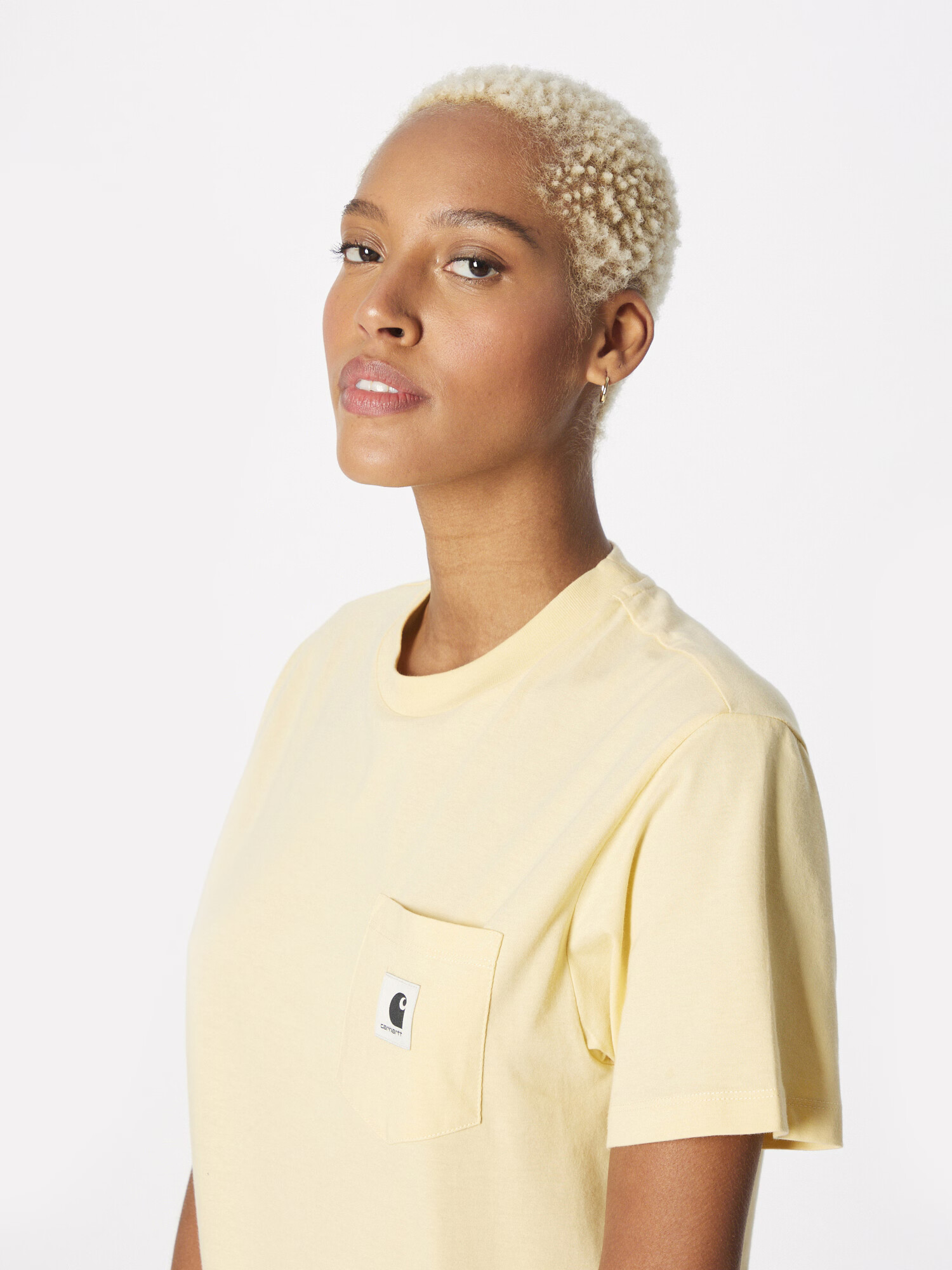 Carhartt WIP Tricou galben pastel - Pled.ro