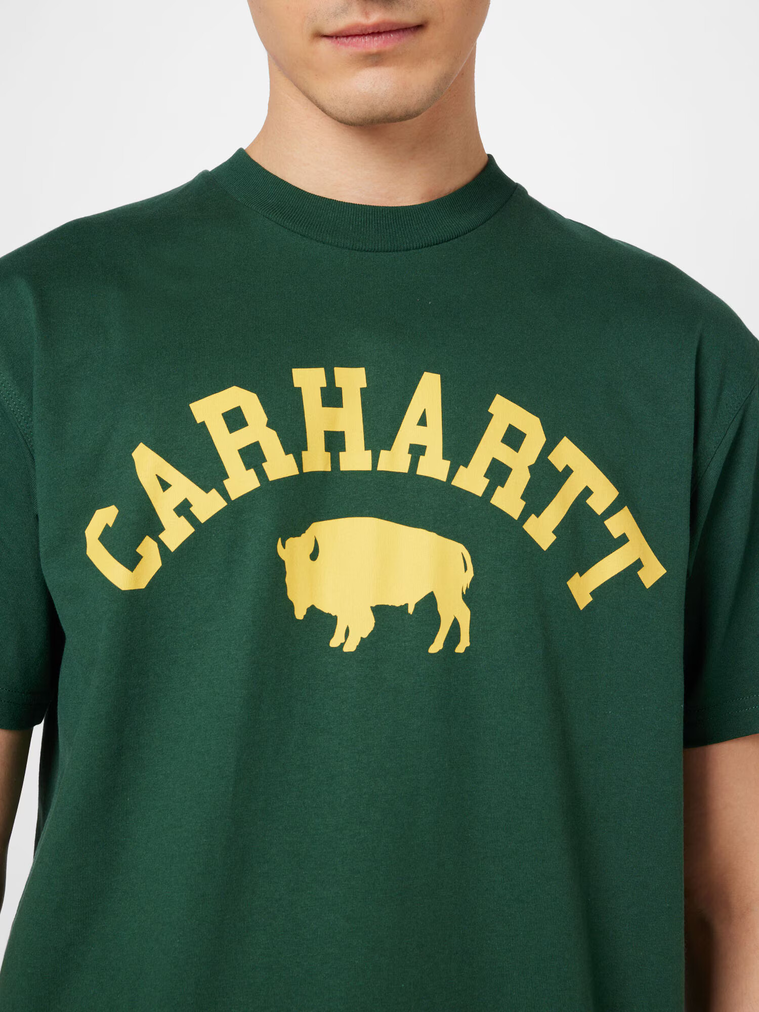 Carhartt WIP Tricou galben / verde pin - Pled.ro