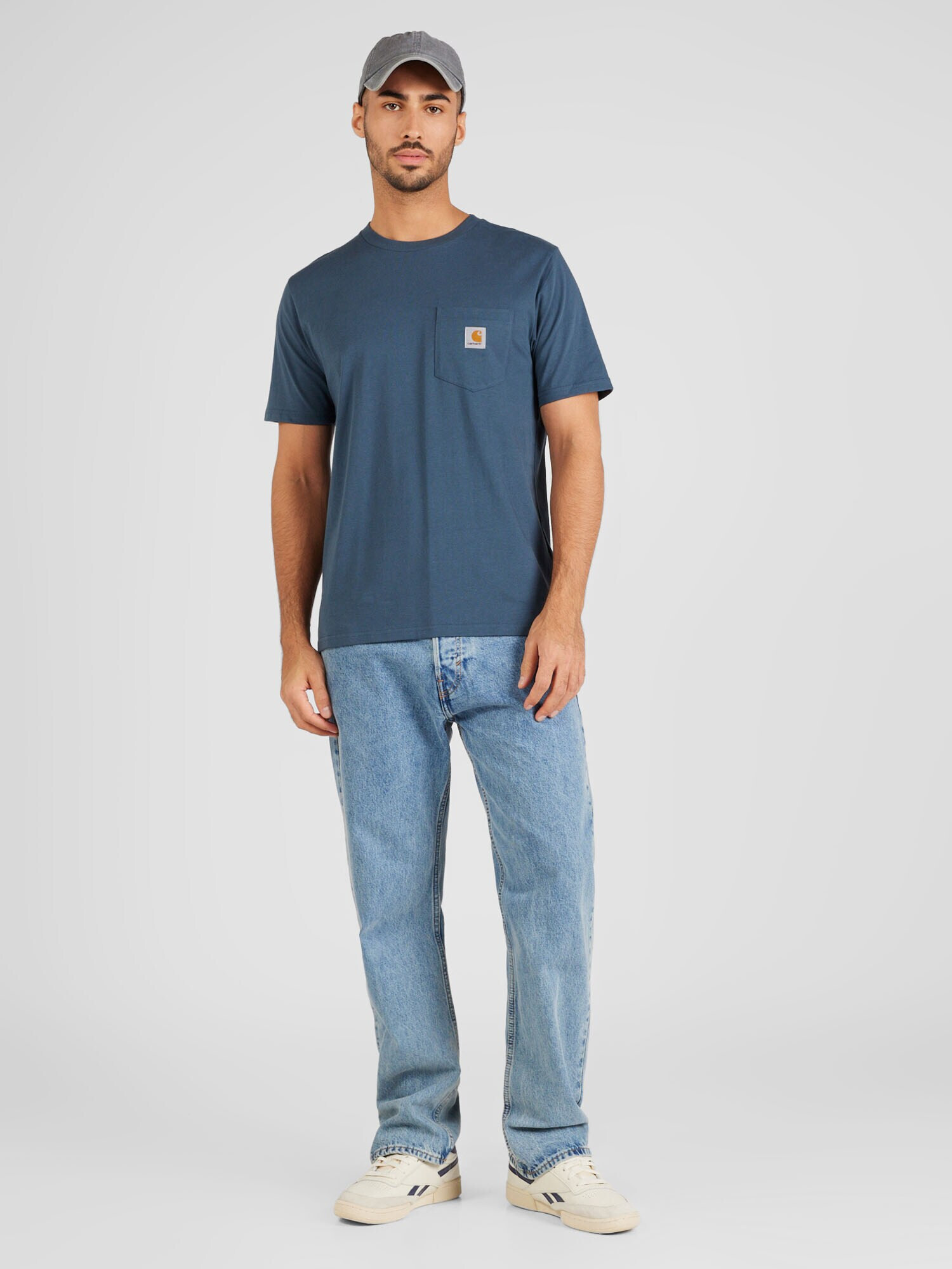 Carhartt WIP Tricou gri / portocaliu / argintiu - Pled.ro