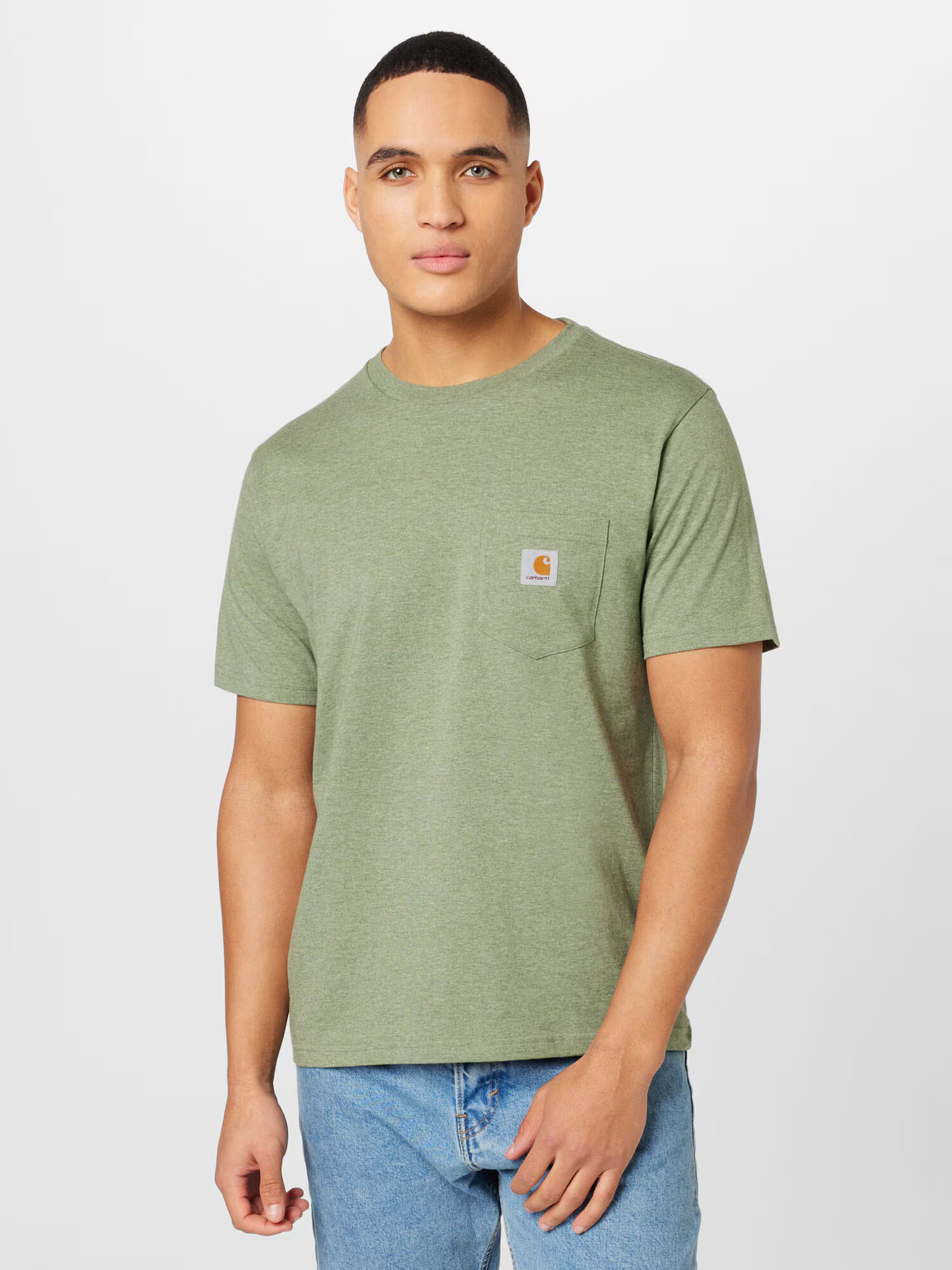 Carhartt WIP Tricou gri / verde amestecat / portocaliu - Pled.ro