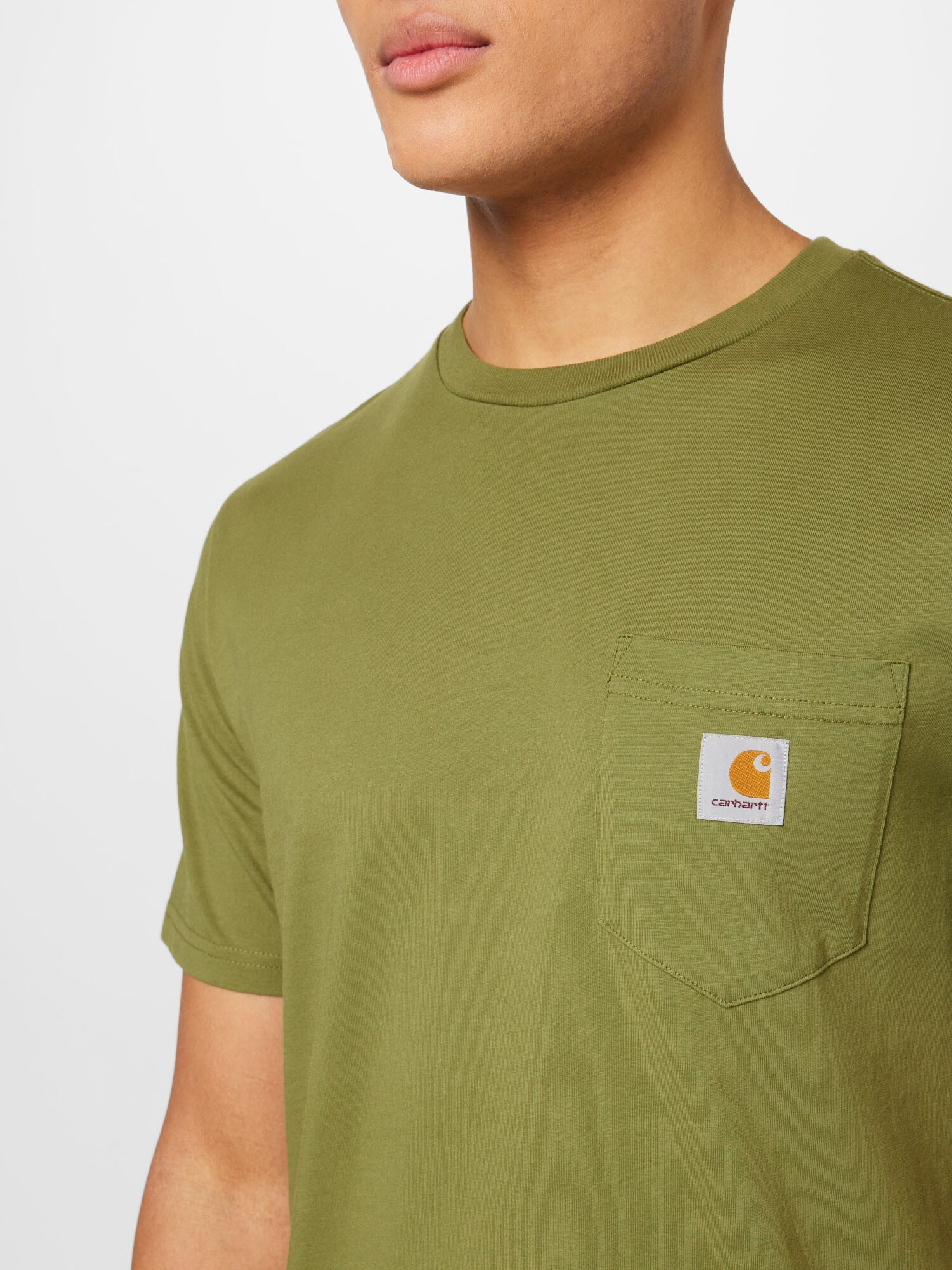 Carhartt WIP Tricou gri / verde kiwi / portocaliu închis / negru - Pled.ro