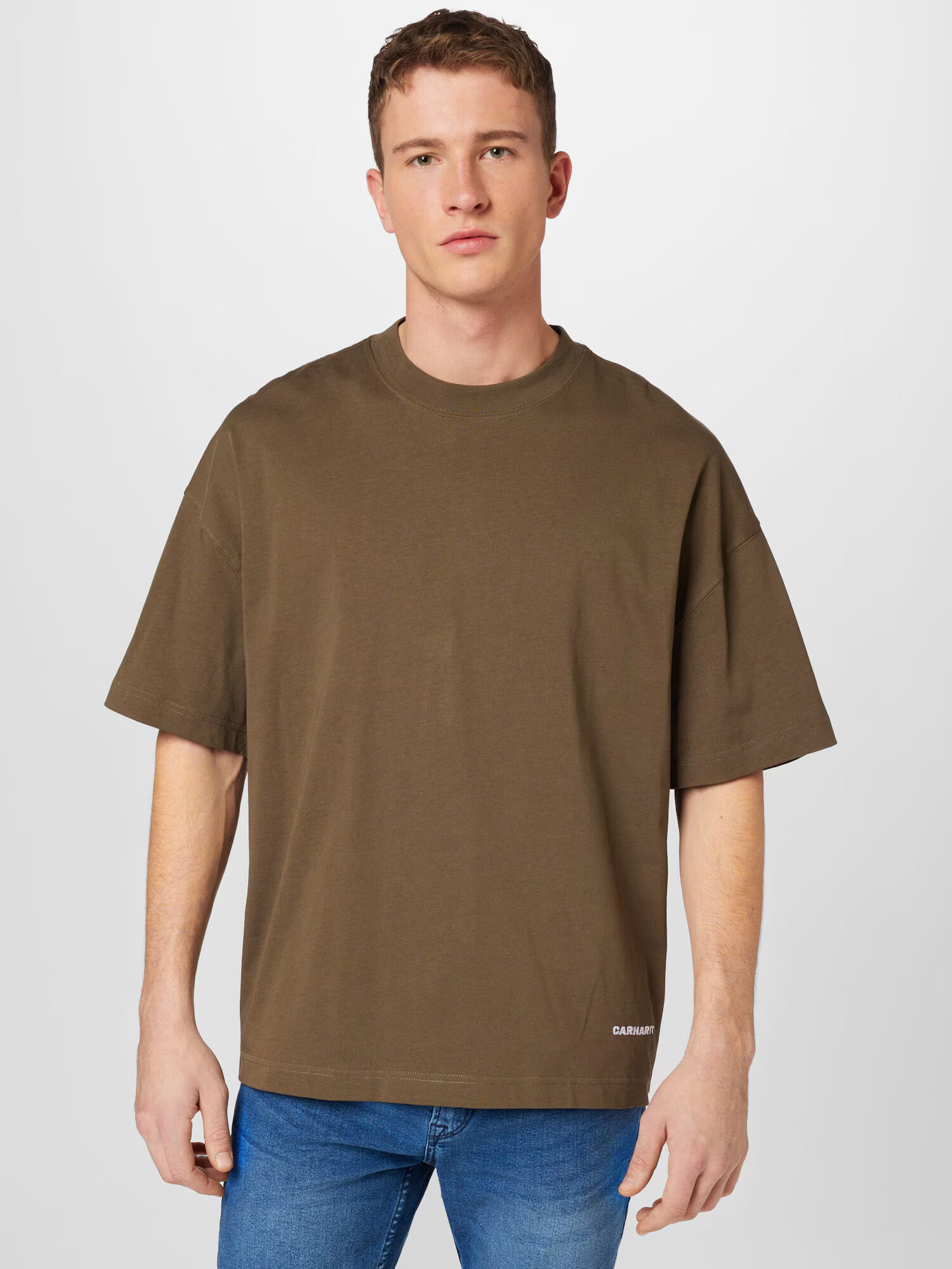 Carhartt WIP Tricou kaki / alb - Pled.ro