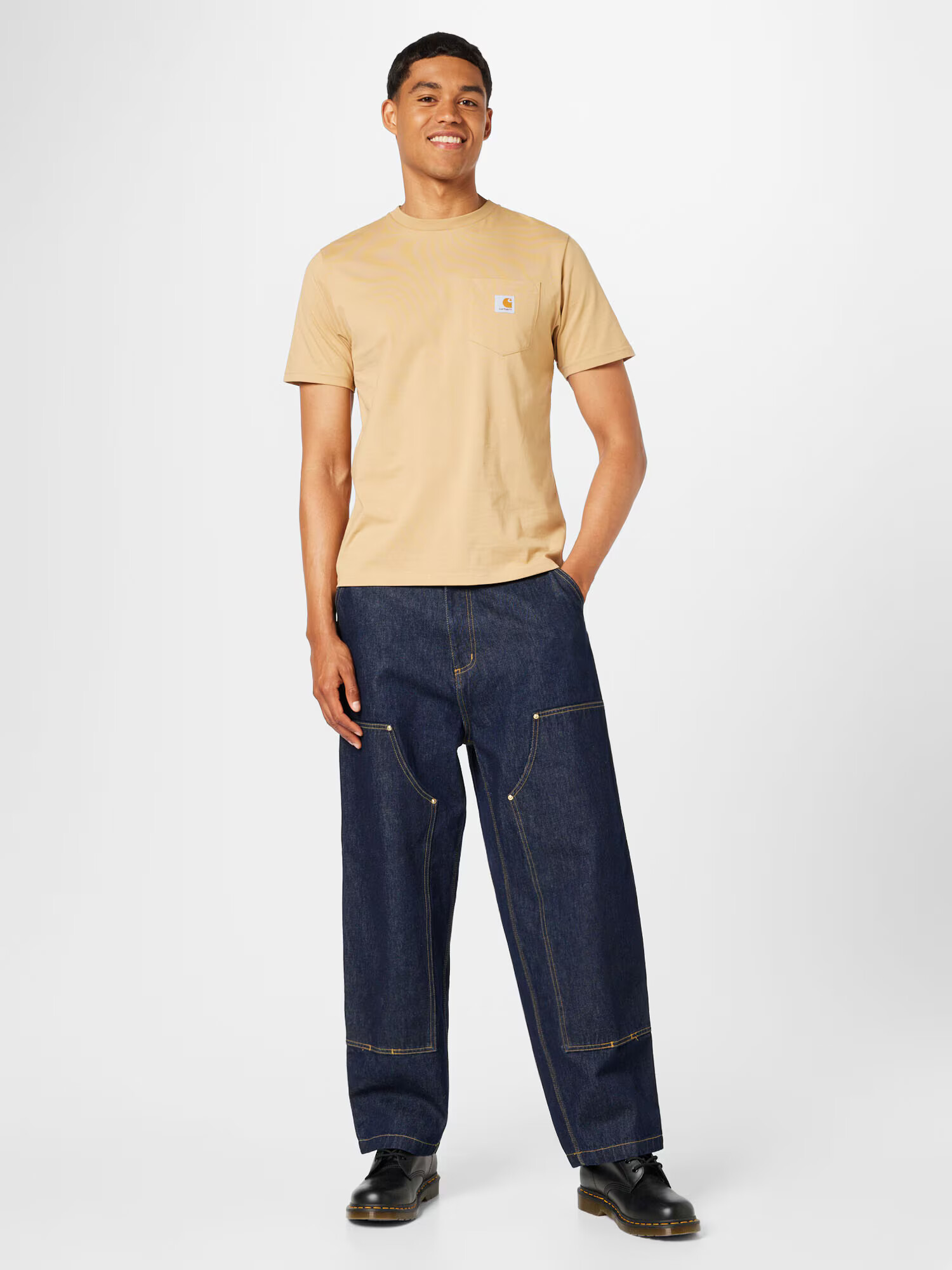 Carhartt WIP Tricou maro deschis - Pled.ro