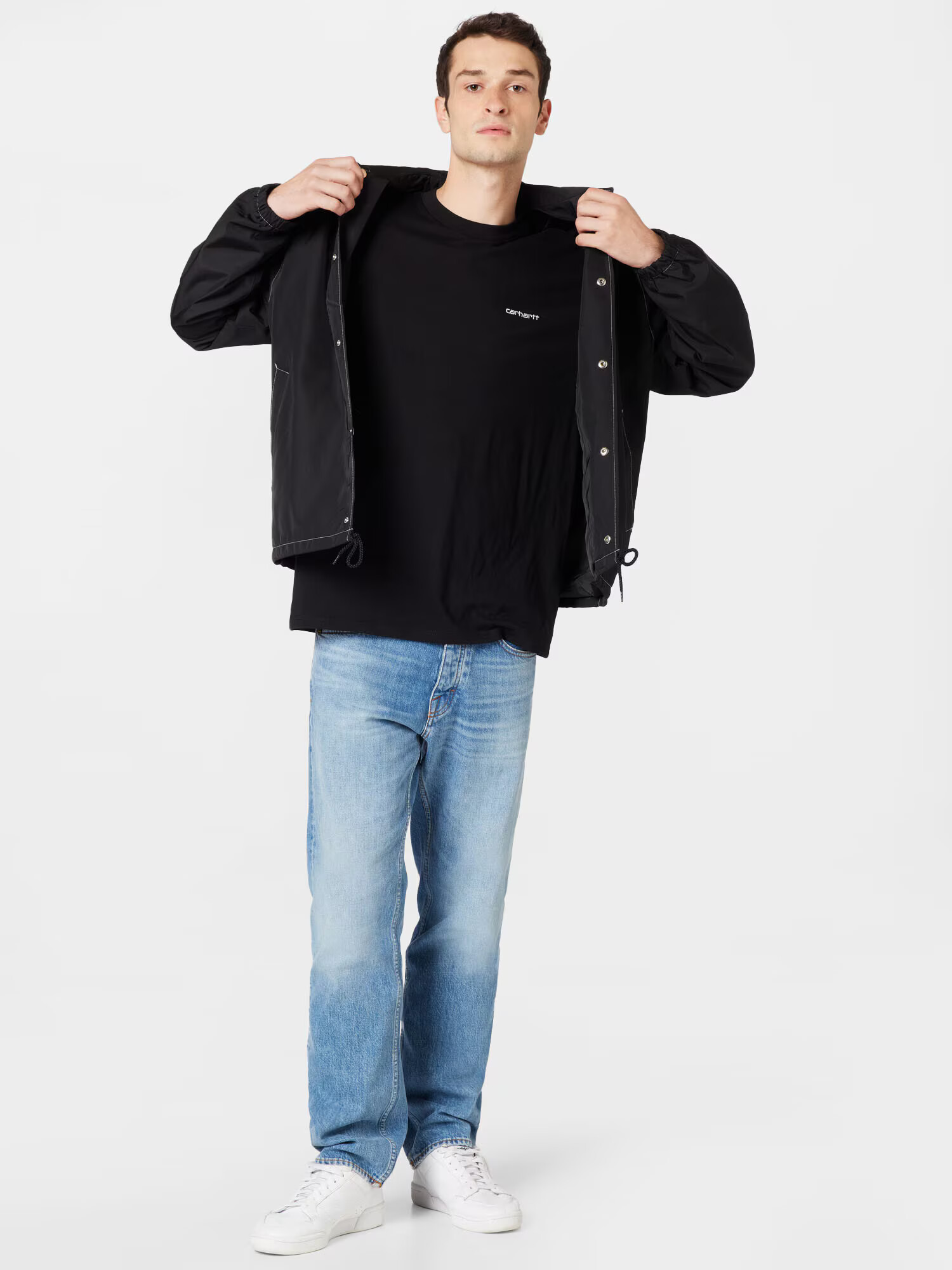 Carhartt WIP Tricou negru / alb - Pled.ro