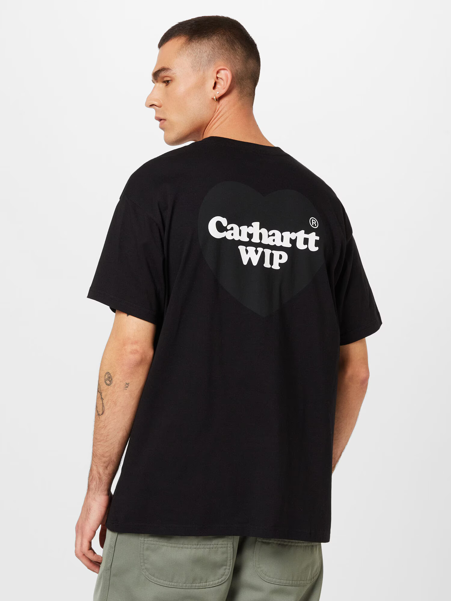 Carhartt WIP Tricou negru / alb - Pled.ro