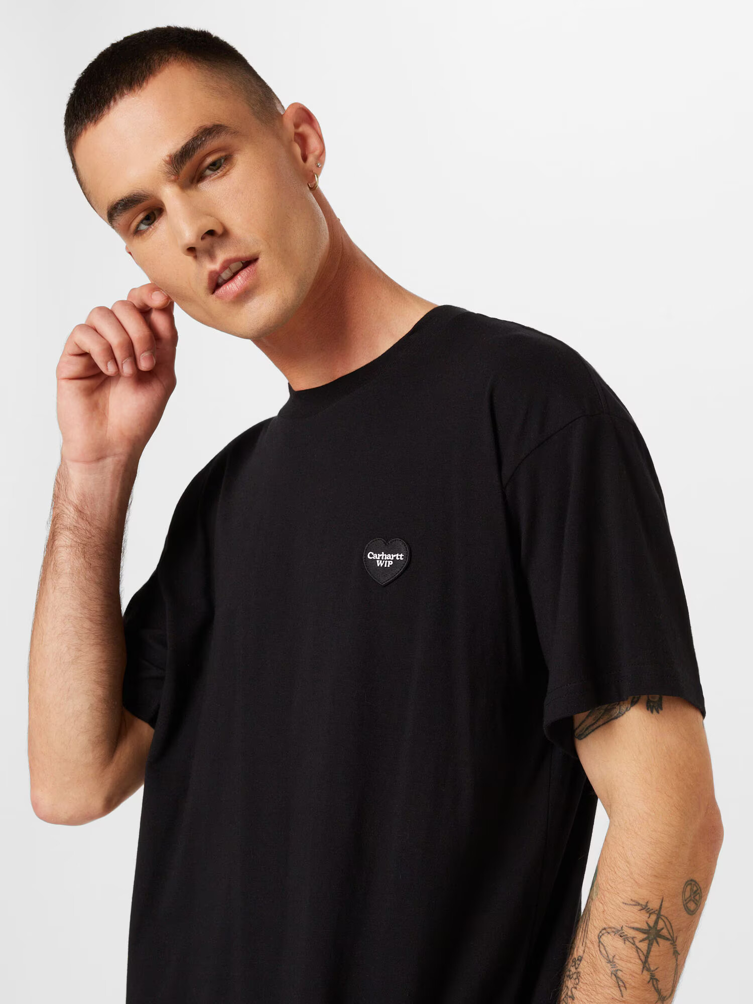 Carhartt WIP Tricou negru / alb - Pled.ro