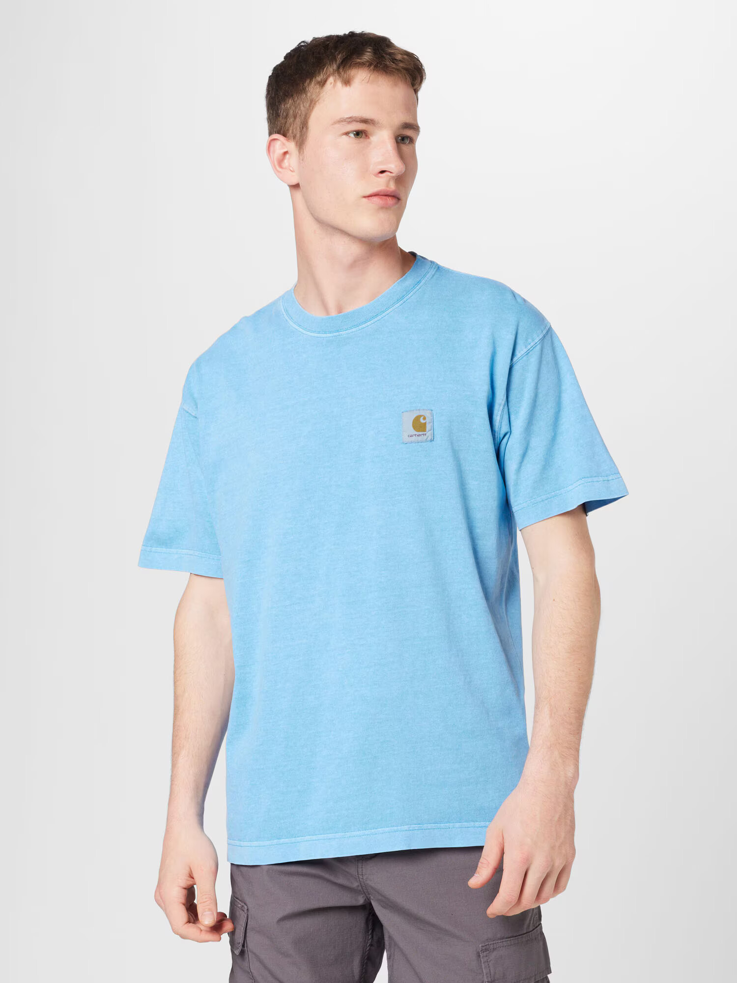 Carhartt WIP Tricou 'Nelson' azuriu / maro deschis - Pled.ro