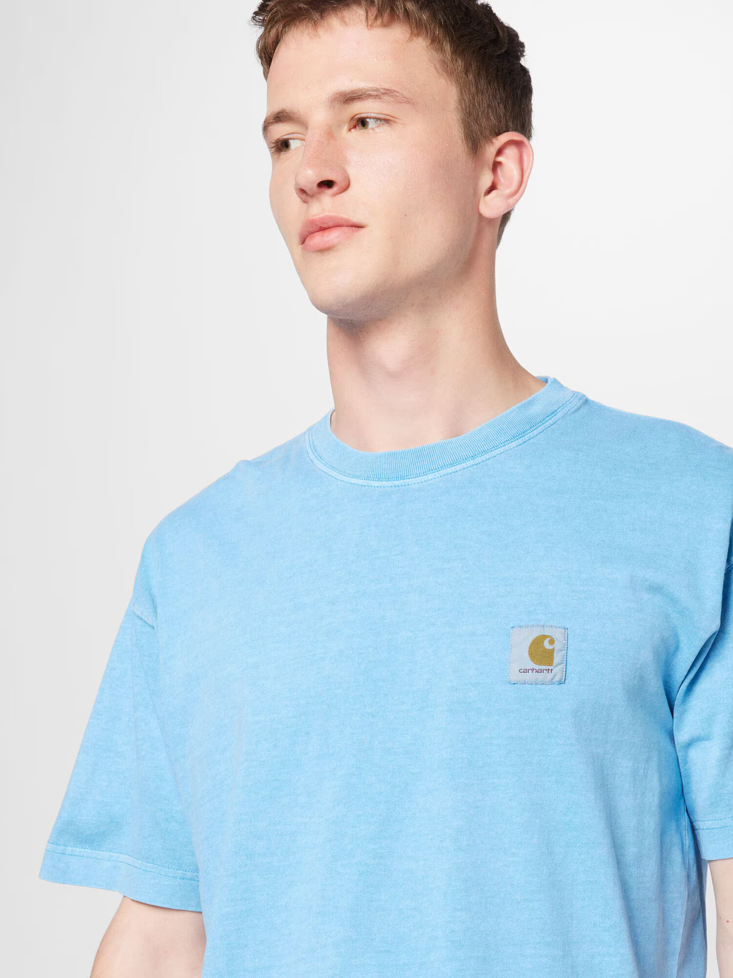 Carhartt WIP Tricou 'Nelson' azuriu / maro deschis - Pled.ro