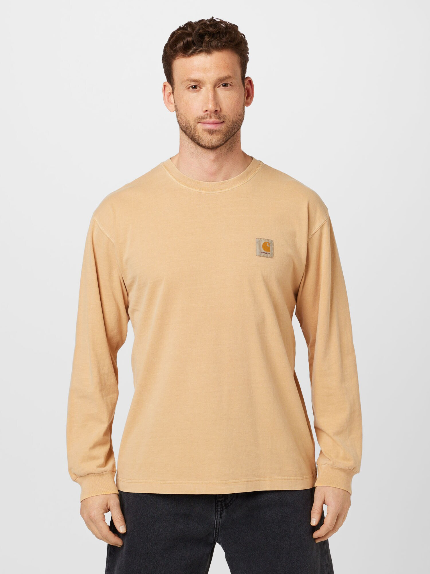 Carhartt WIP Tricou 'Nelson' maro deschis / portocaliu - Pled.ro