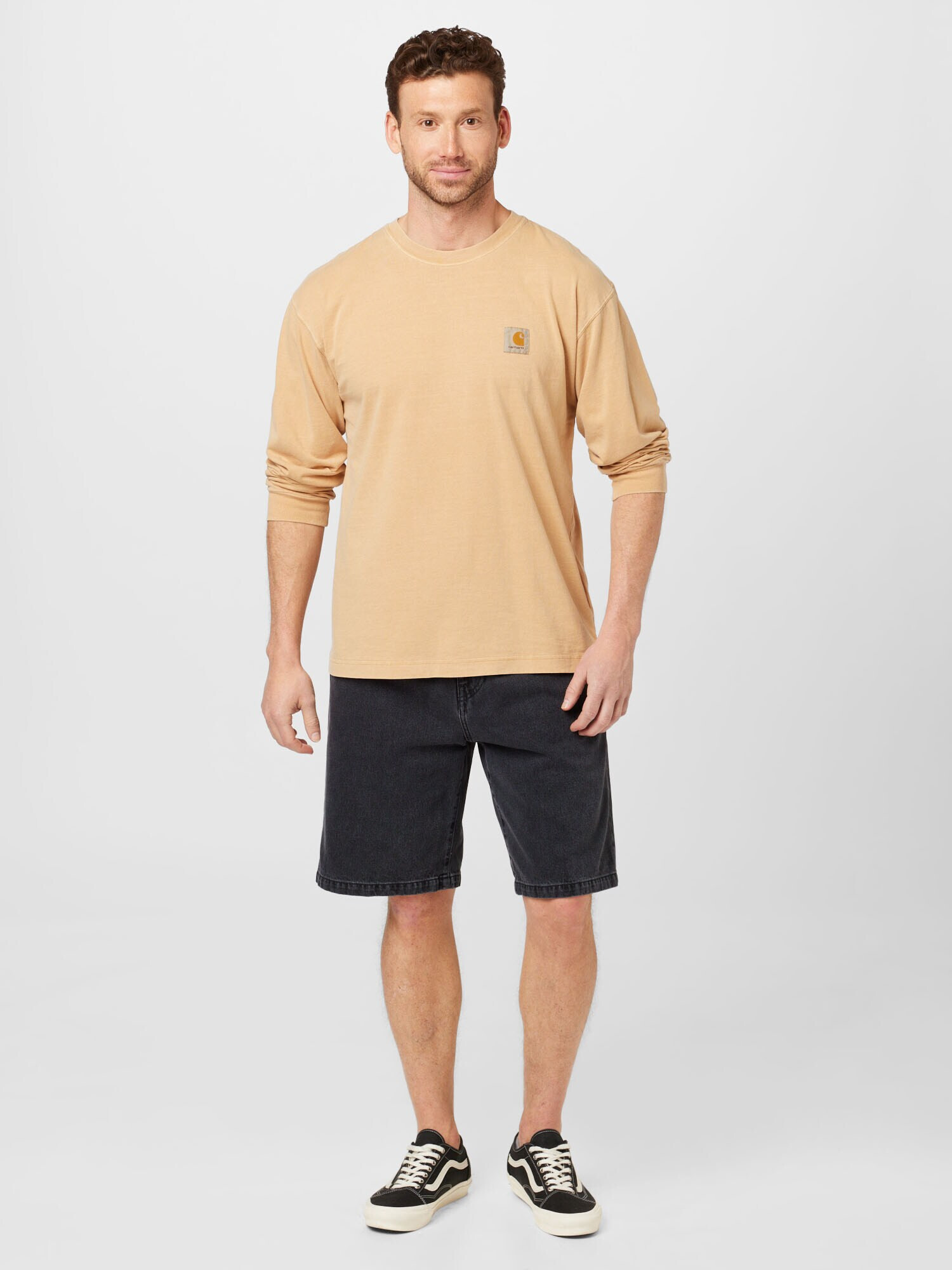 Carhartt WIP Tricou 'Nelson' maro deschis / portocaliu - Pled.ro