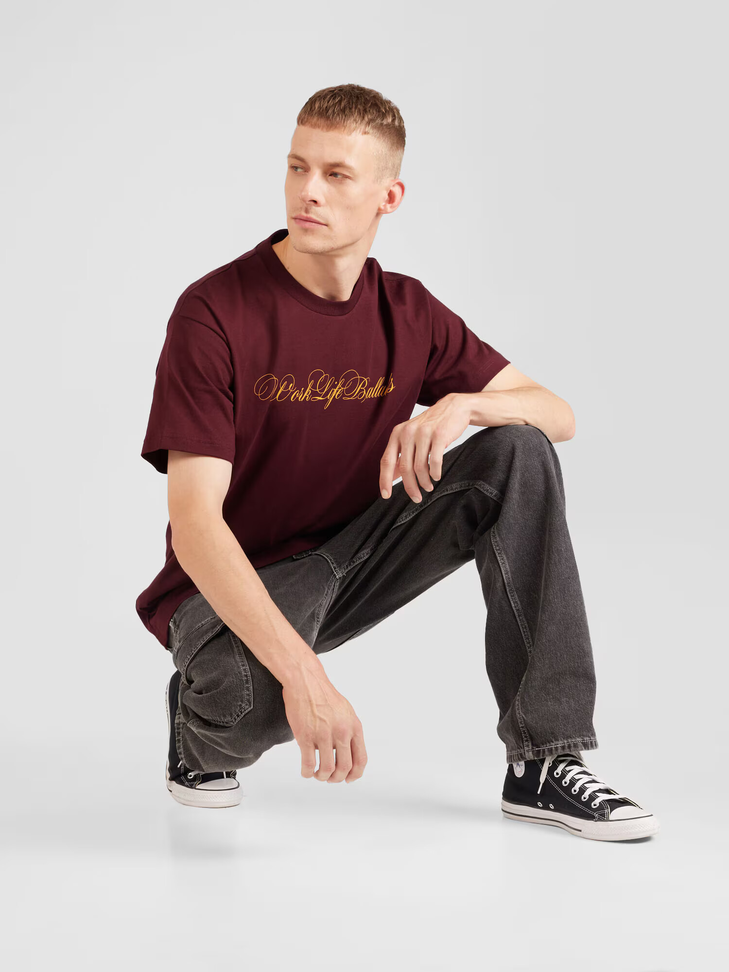 Carhartt WIP Tricou roșu vin - Pled.ro