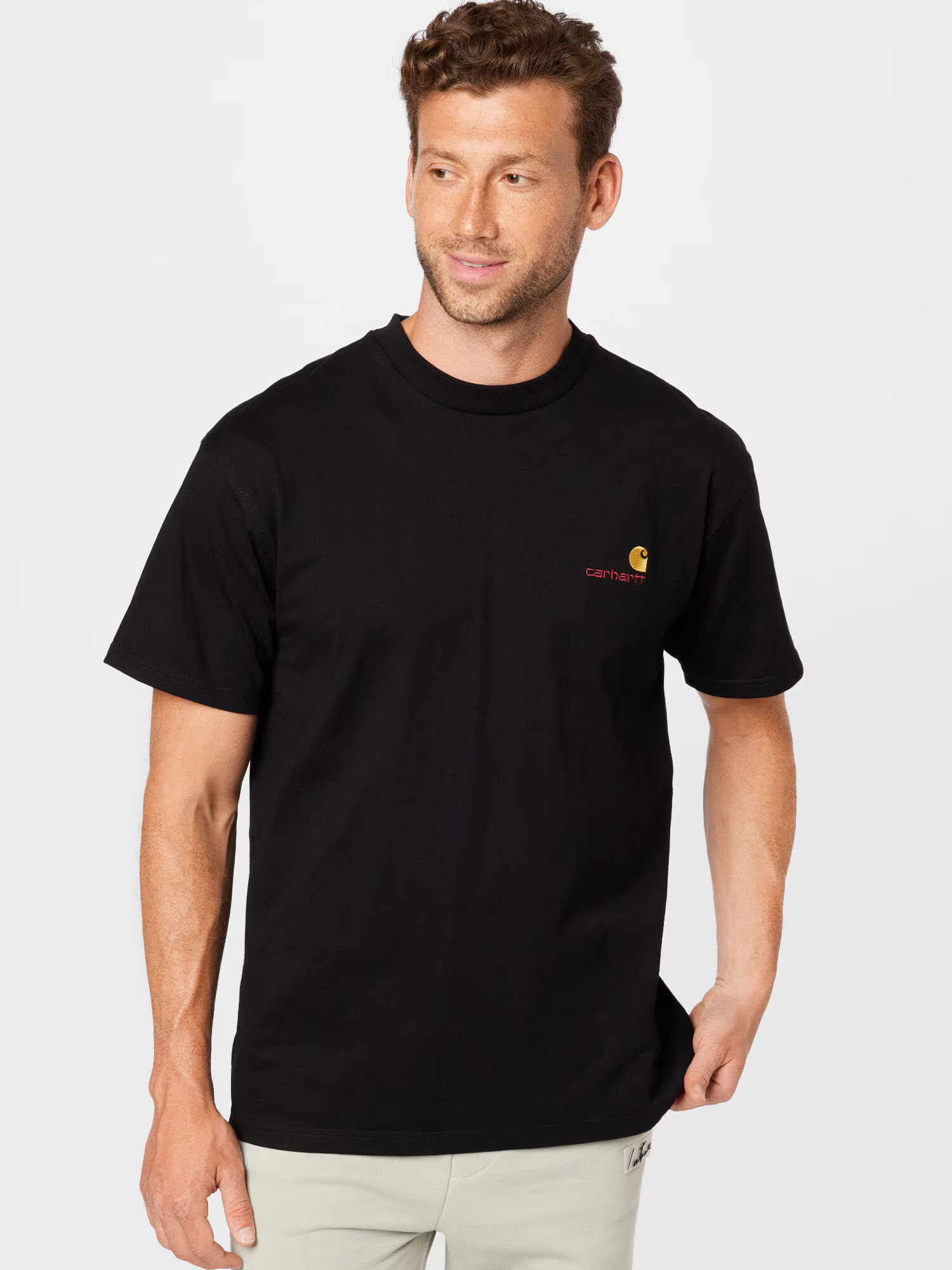 Carhartt WIP Tricou 'S/S American Script T-Shirt' negru - Pled.ro