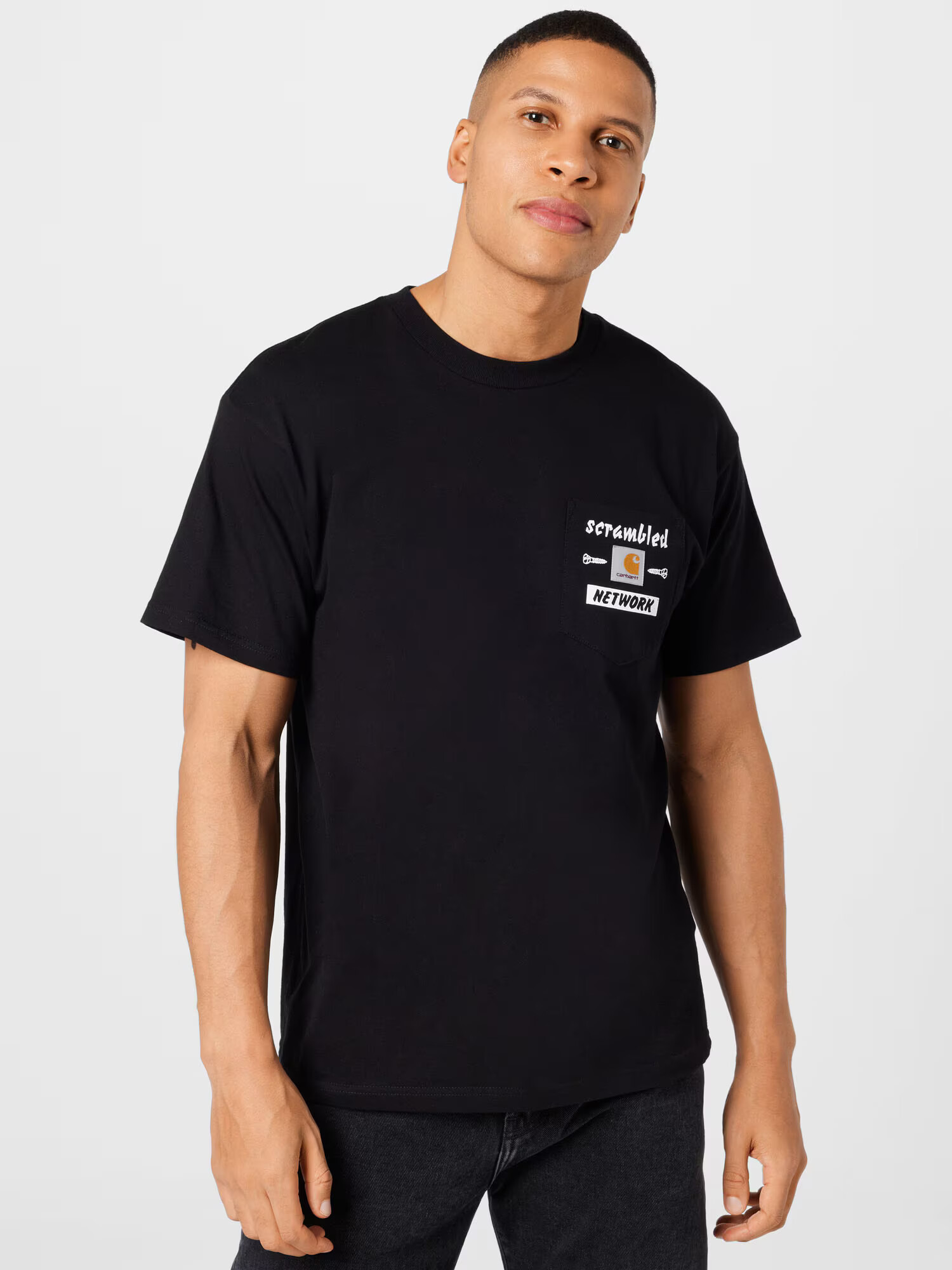 Carhartt WIP Tricou 'Scramble' galben / negru / alb - Pled.ro