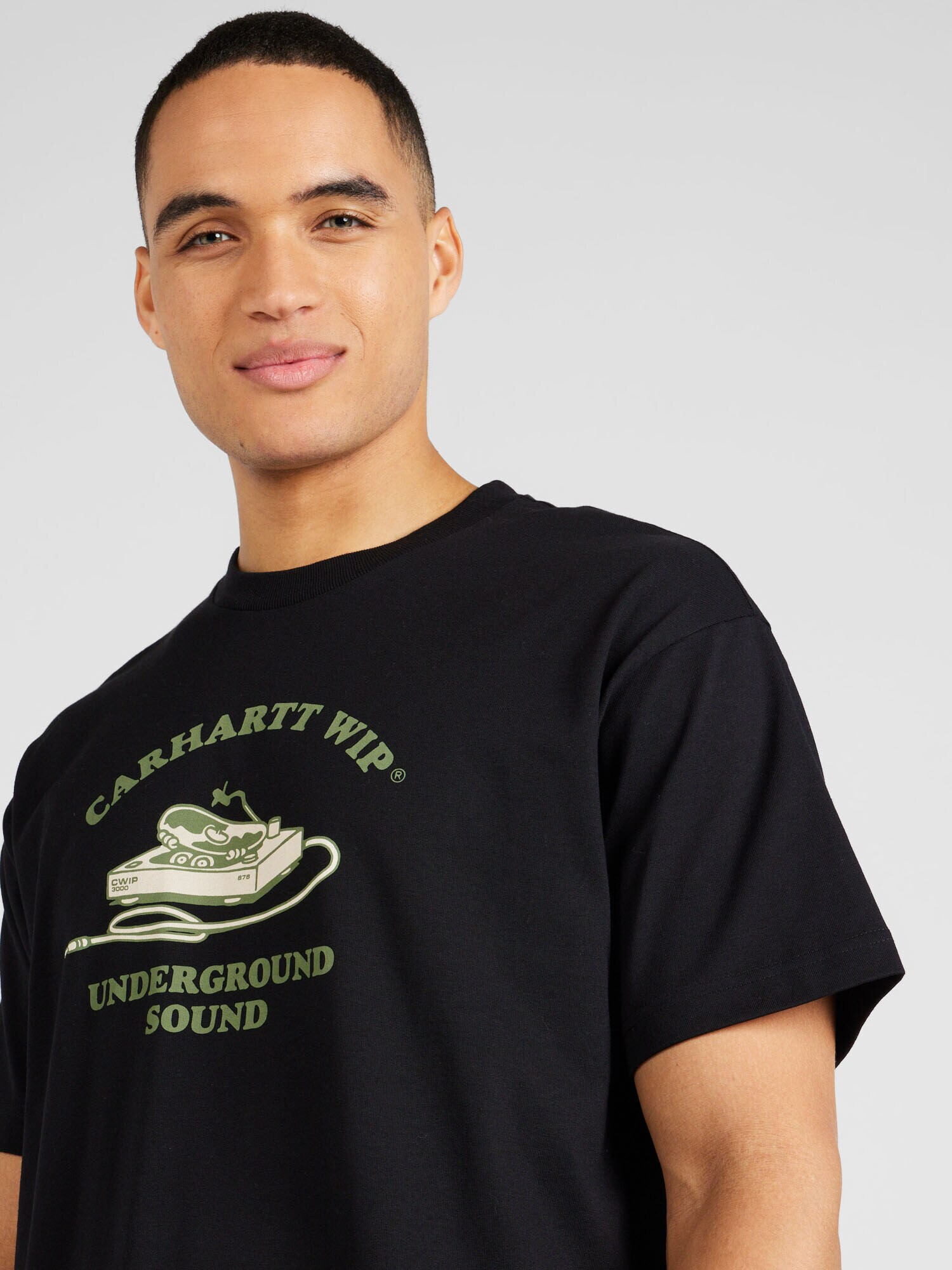 Carhartt WIP Tricou 'Underground Sound' bej / verde / negru - Pled.ro