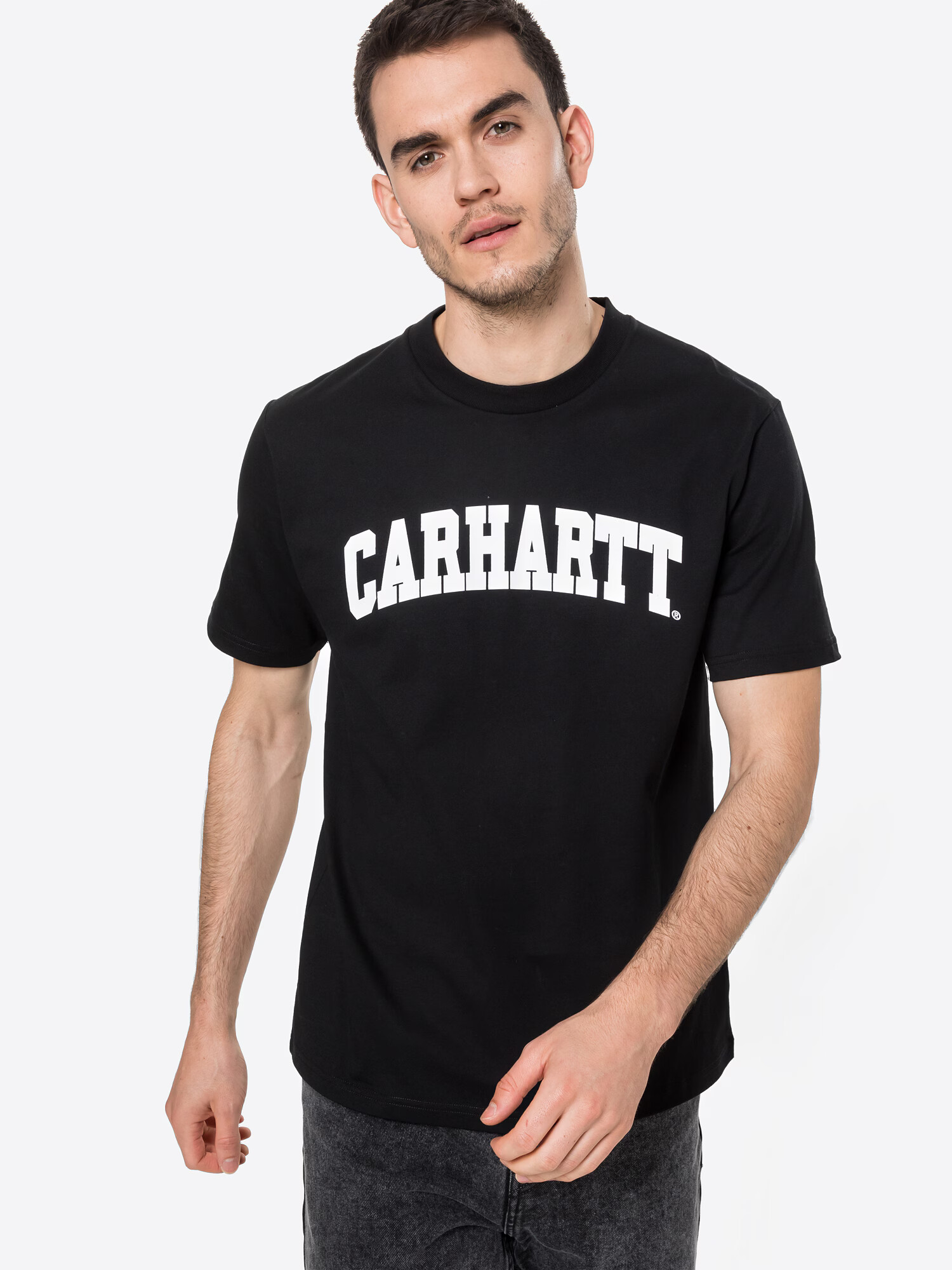 Carhartt WIP Tricou 'University' negru / alb - Pled.ro