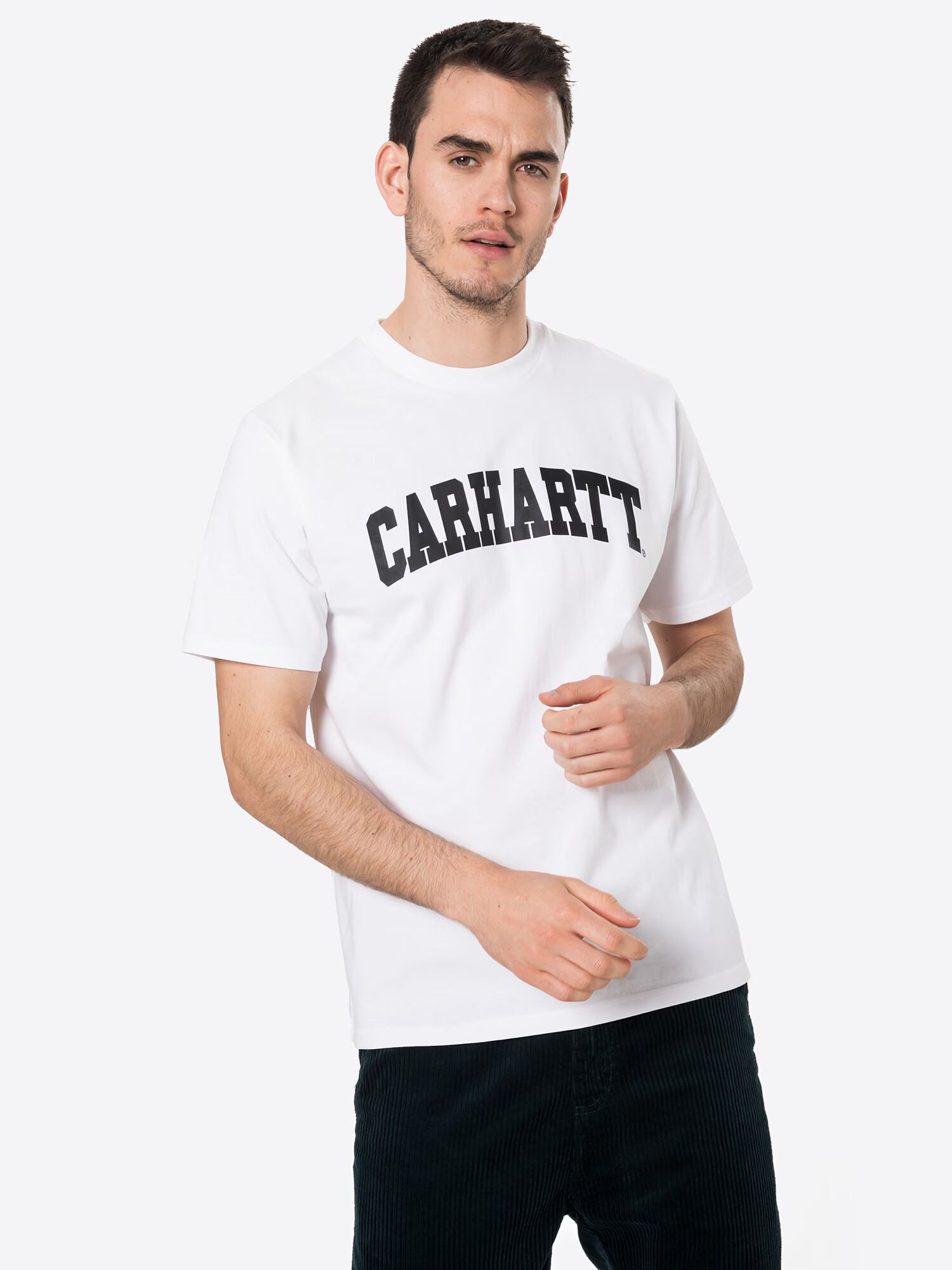 Carhartt WIP Tricou 'University' negru / alb murdar - Pled.ro